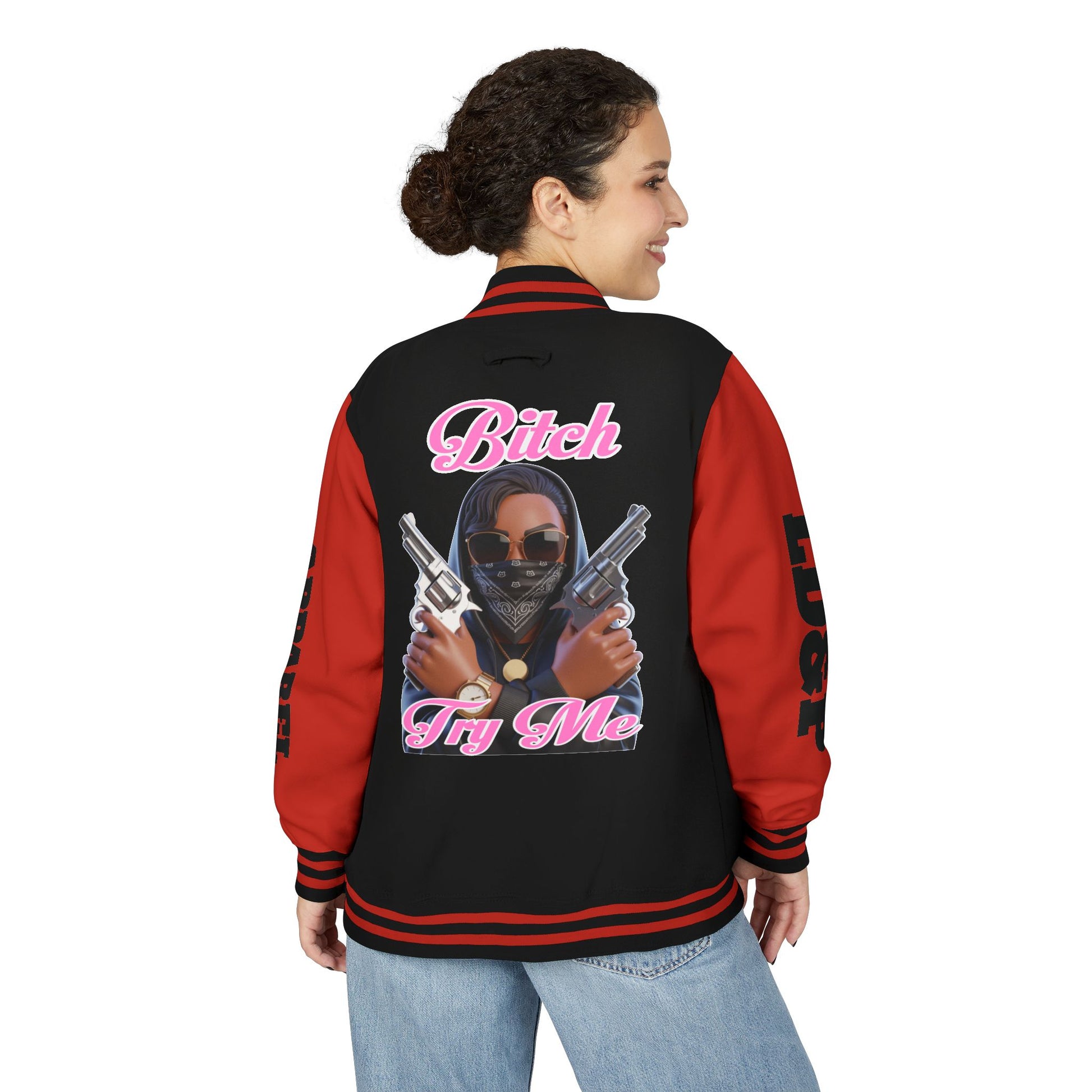 Letterman Jacket - 'Try me' Design