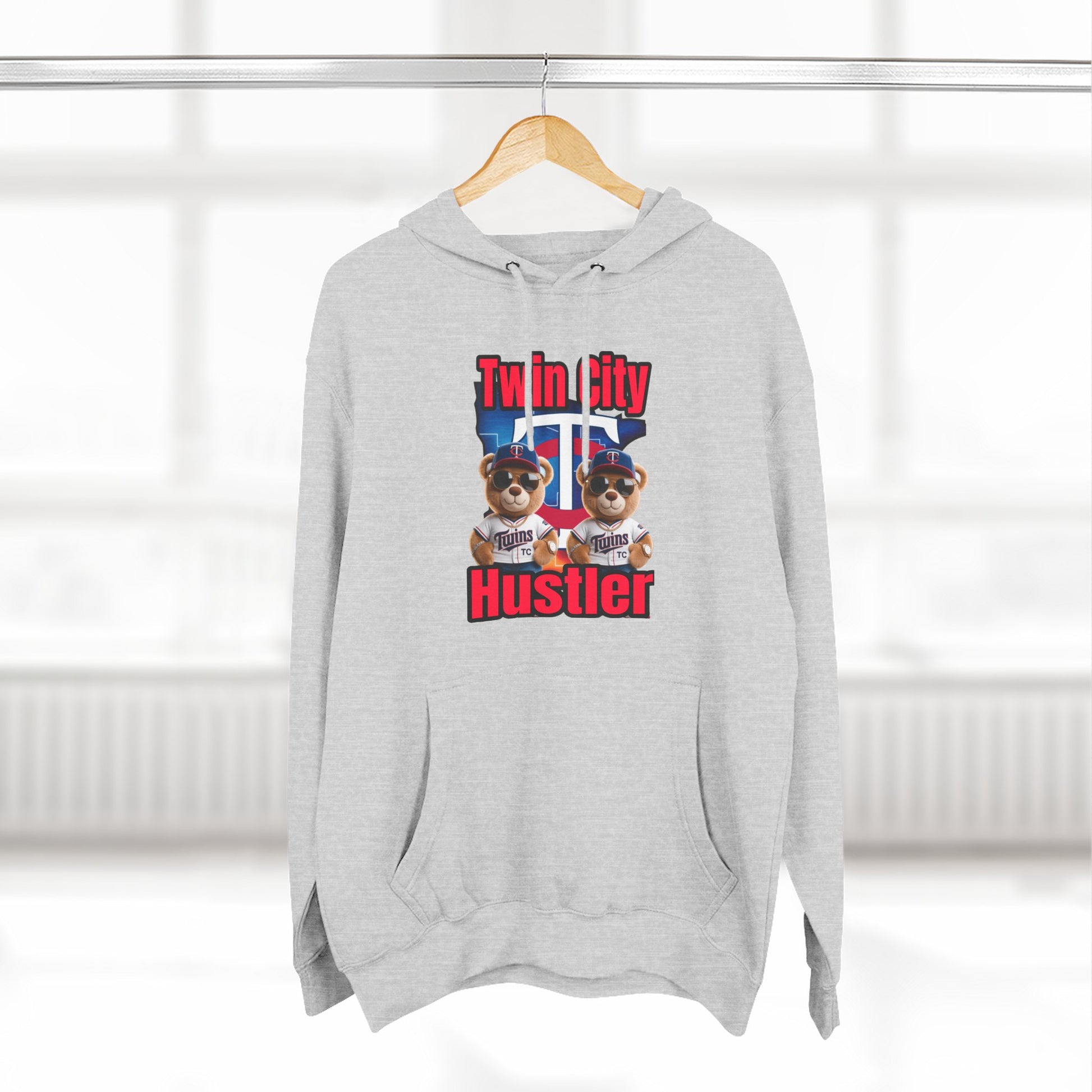 Fleece Hoodie Twin City HUSTLER Design