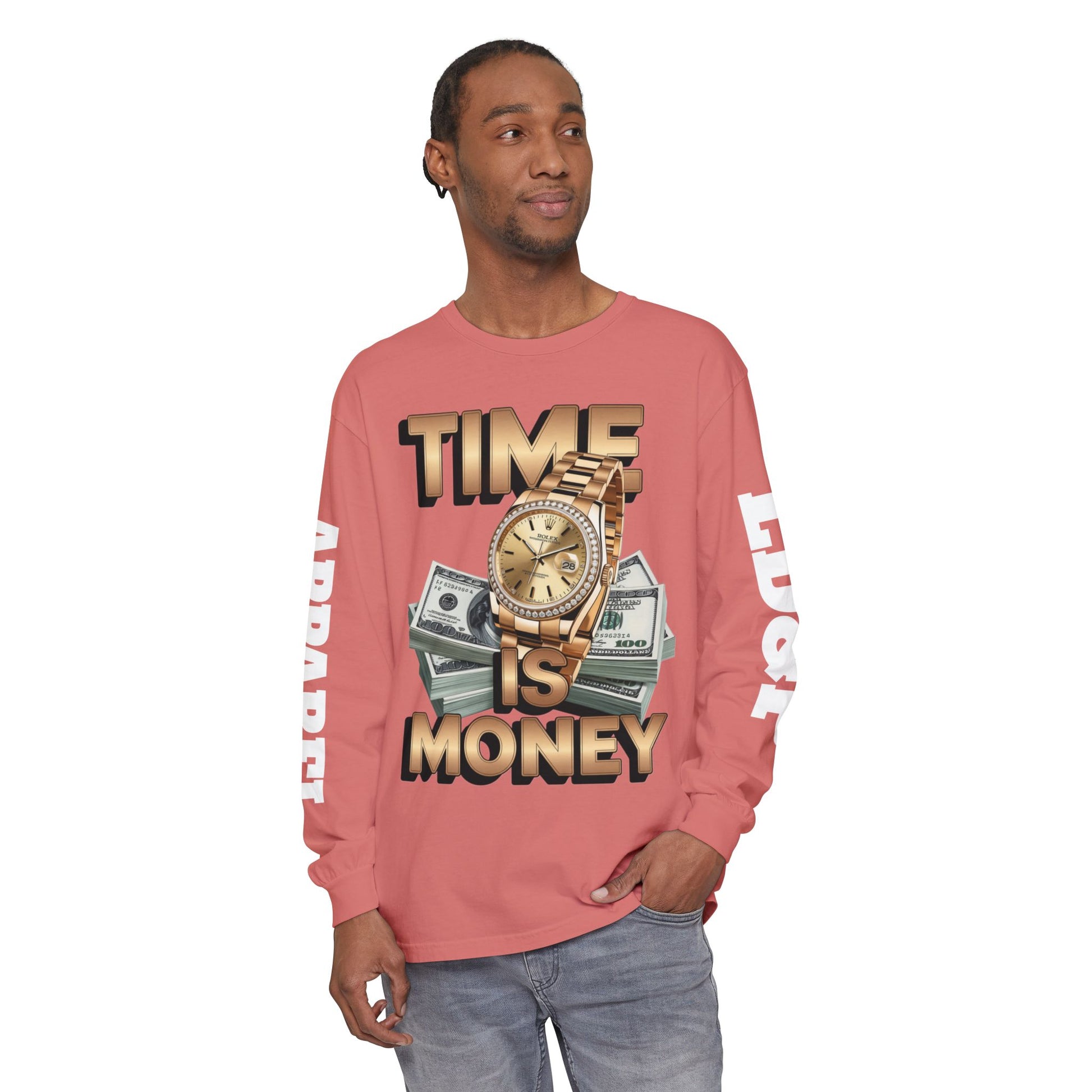 Long Sleeve T-Shirt Time is MONEY Design