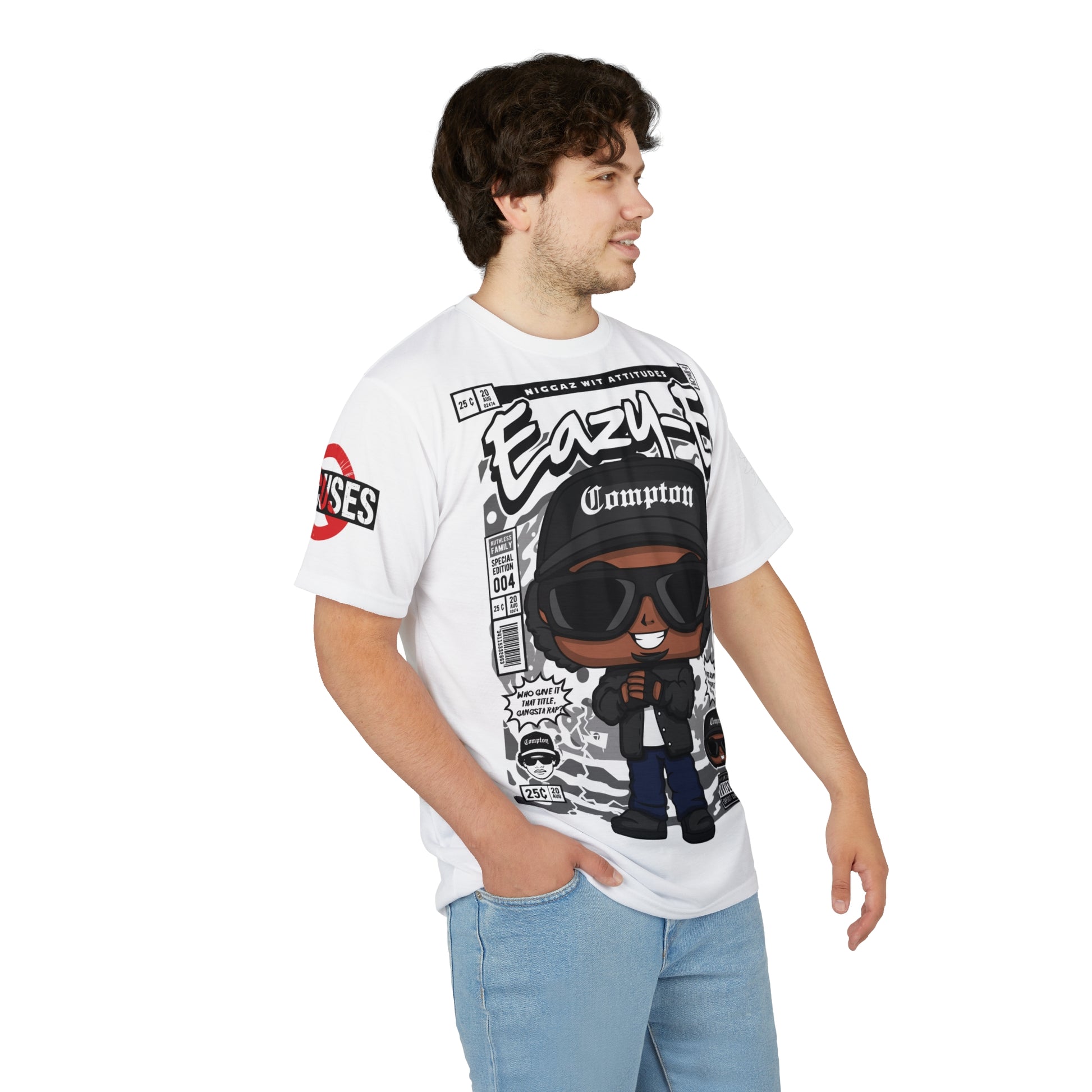 Eazy-E Compton Cartoon Tee LD&P APPAREL Light white