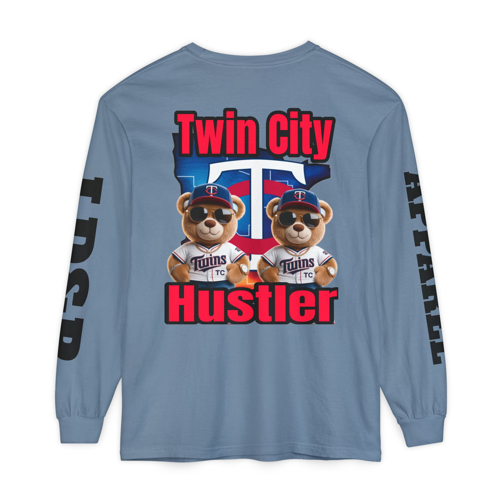 Twin City HUSTLER Long Sleeve T-Shirt - Bad Temper Design