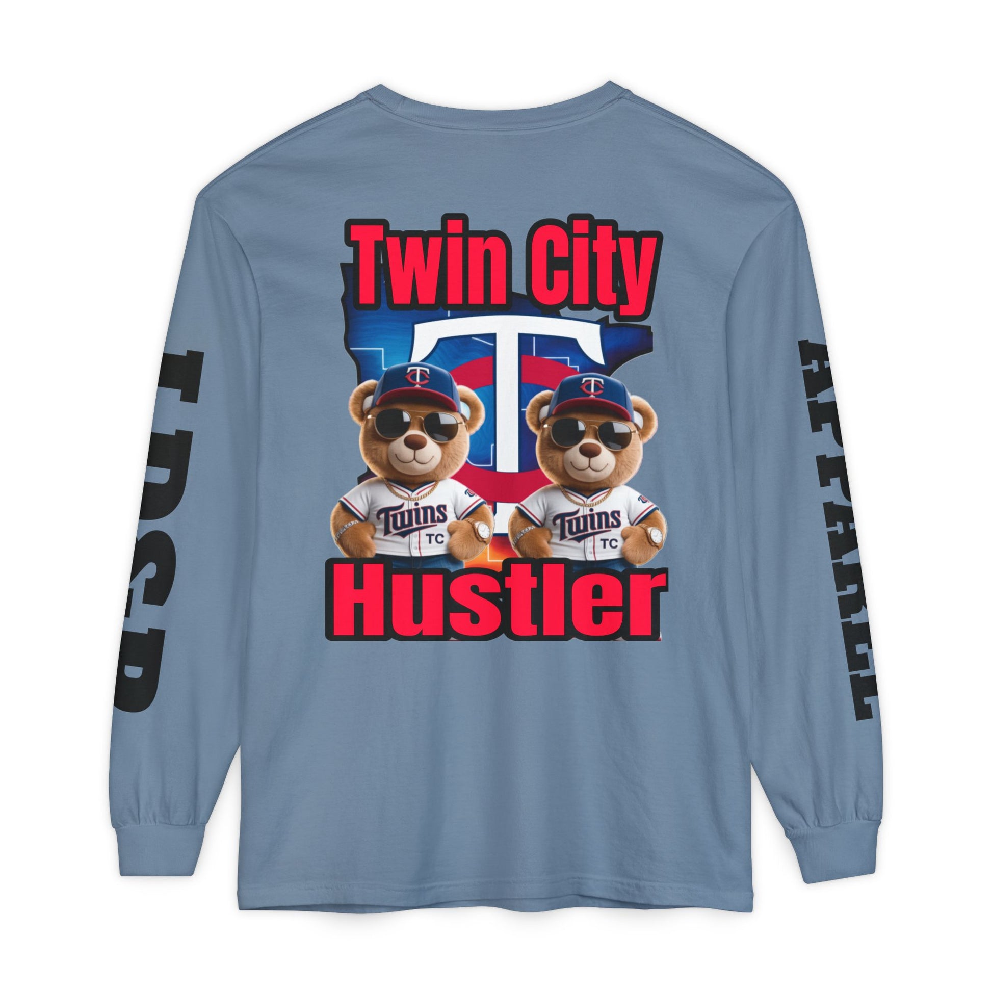 Twin City HUSTLER Long Sleeve T-Shirt - Bad Temper Design