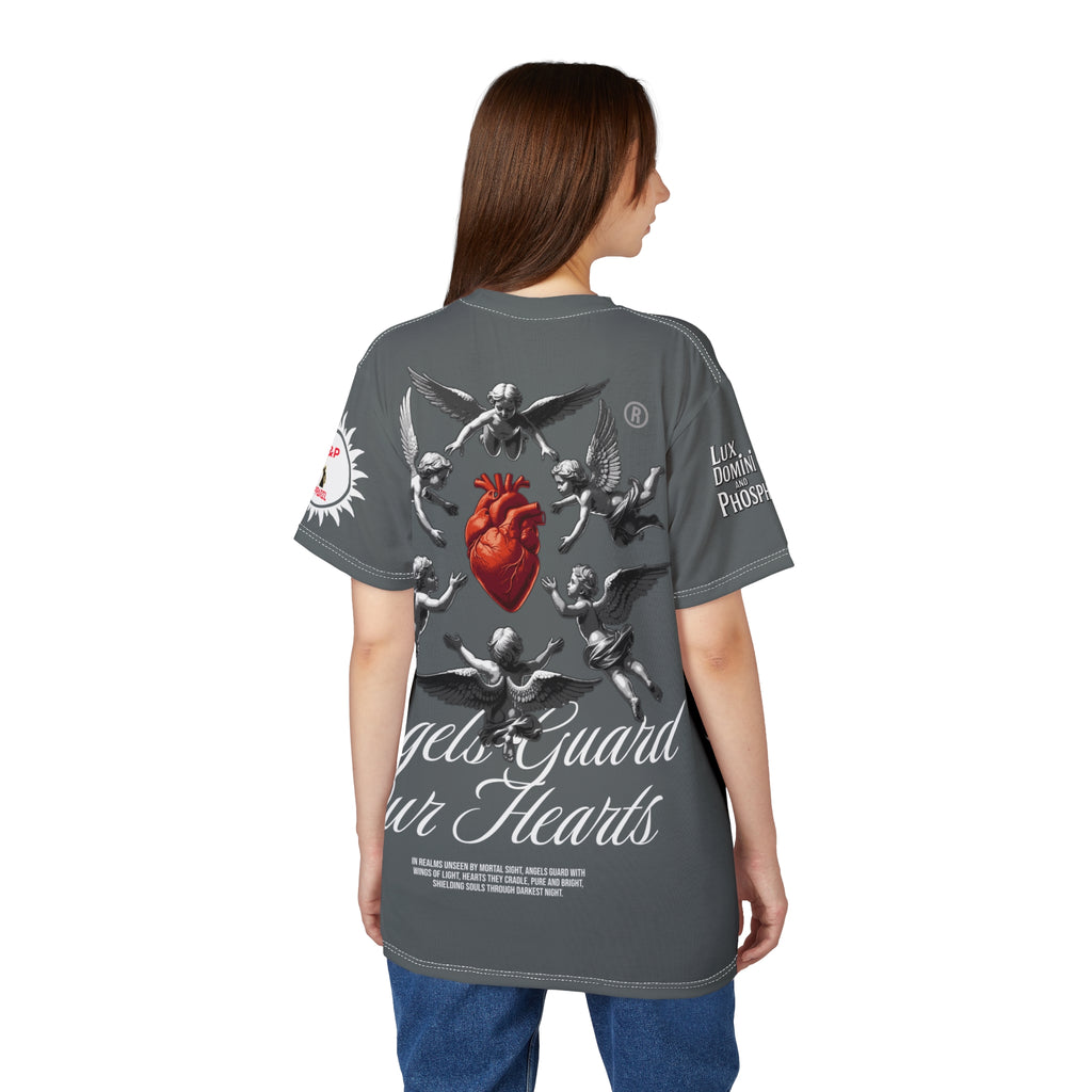 Angels Guard Our Hearts Tee LD&P APPAREL GREY
