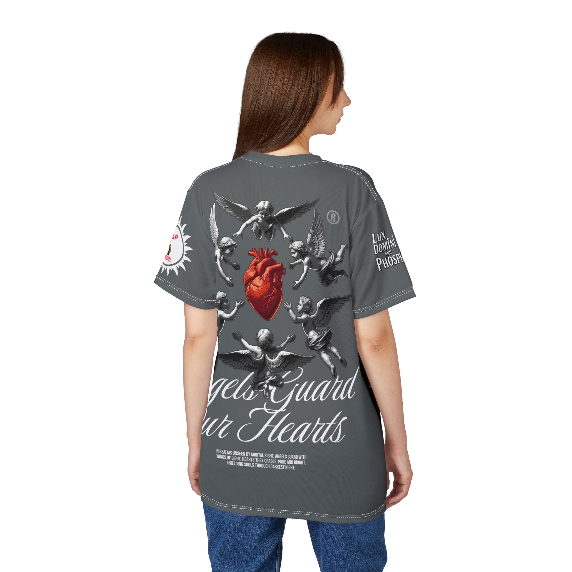 Angels Guard Our Hearts Tee LD&P APPAREL GREY