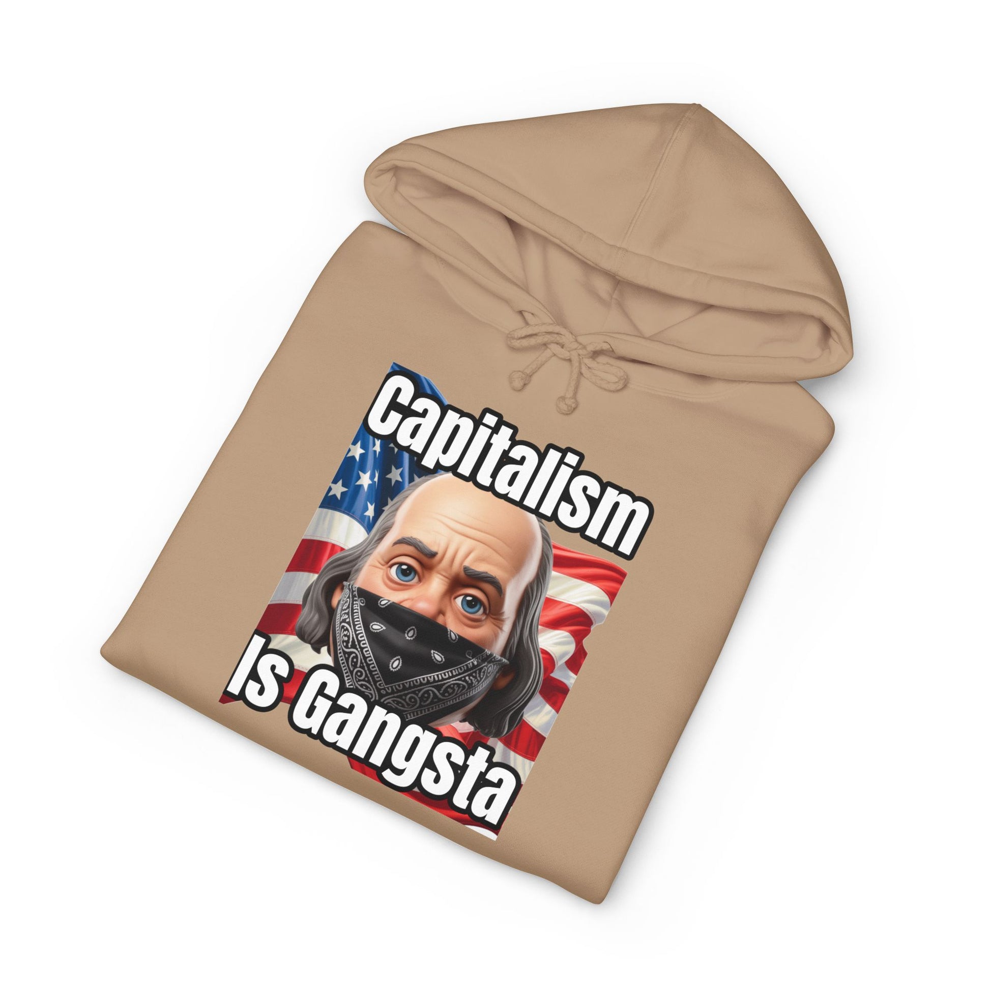 Capitalism is Gangsta Heavyweight Hooded Sweatshirt