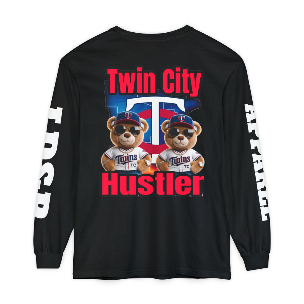 Twin City HUSTLER Long Sleeve T-Shirt - Bad Temper Design