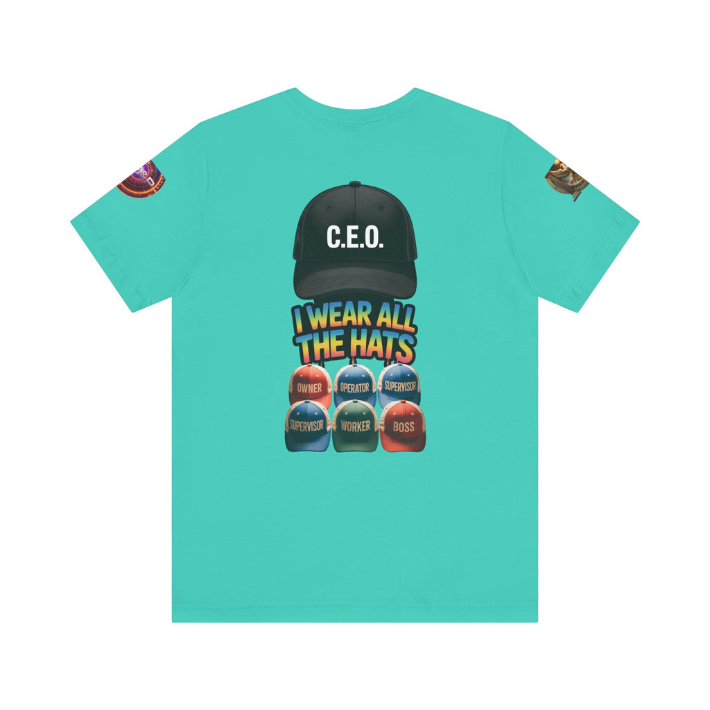 Entrepreneur Hat Unisex Tee - I Wear All The Hats Design