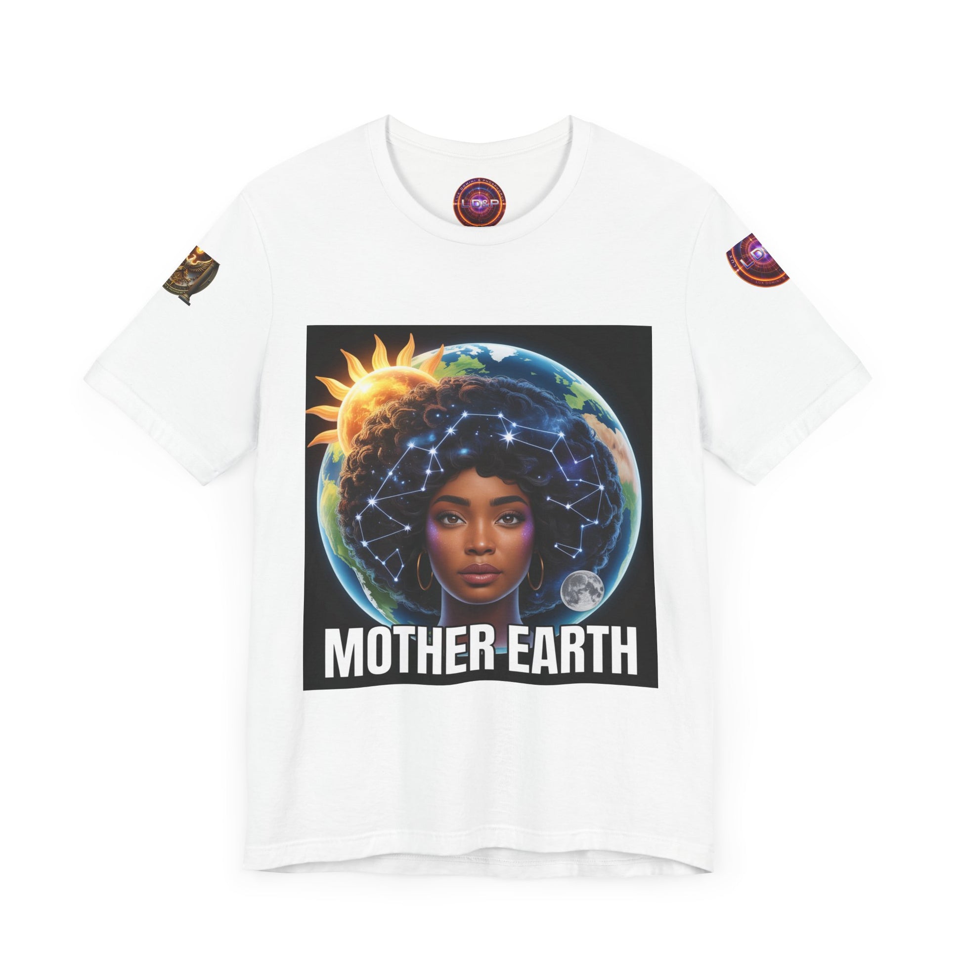 Earth Day Unisex Tee with Mother Earth Design LD&P