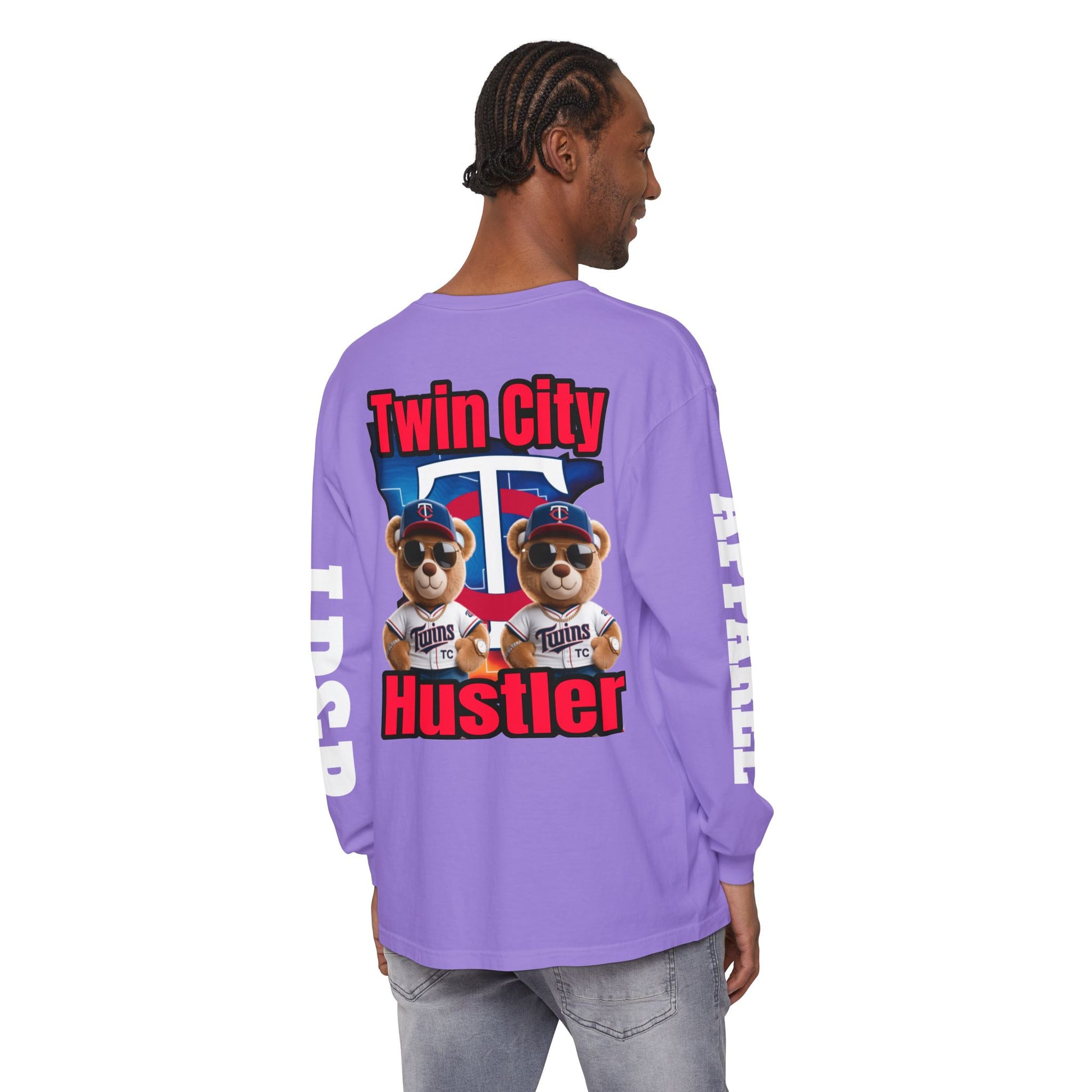Twin City HUSTLER Long Sleeve T-Shirt - LD&P Apparel Design #2