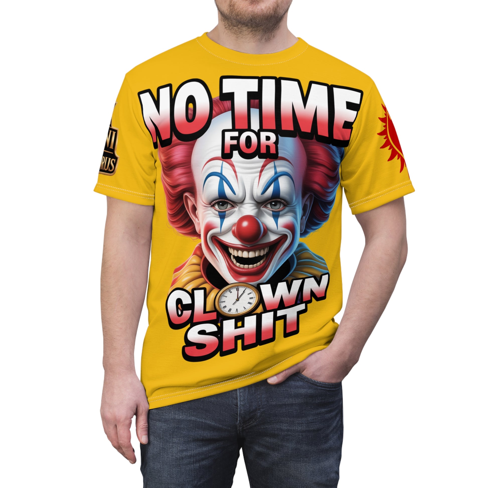 T-Shirt No Time For Clowns Unisex yellow