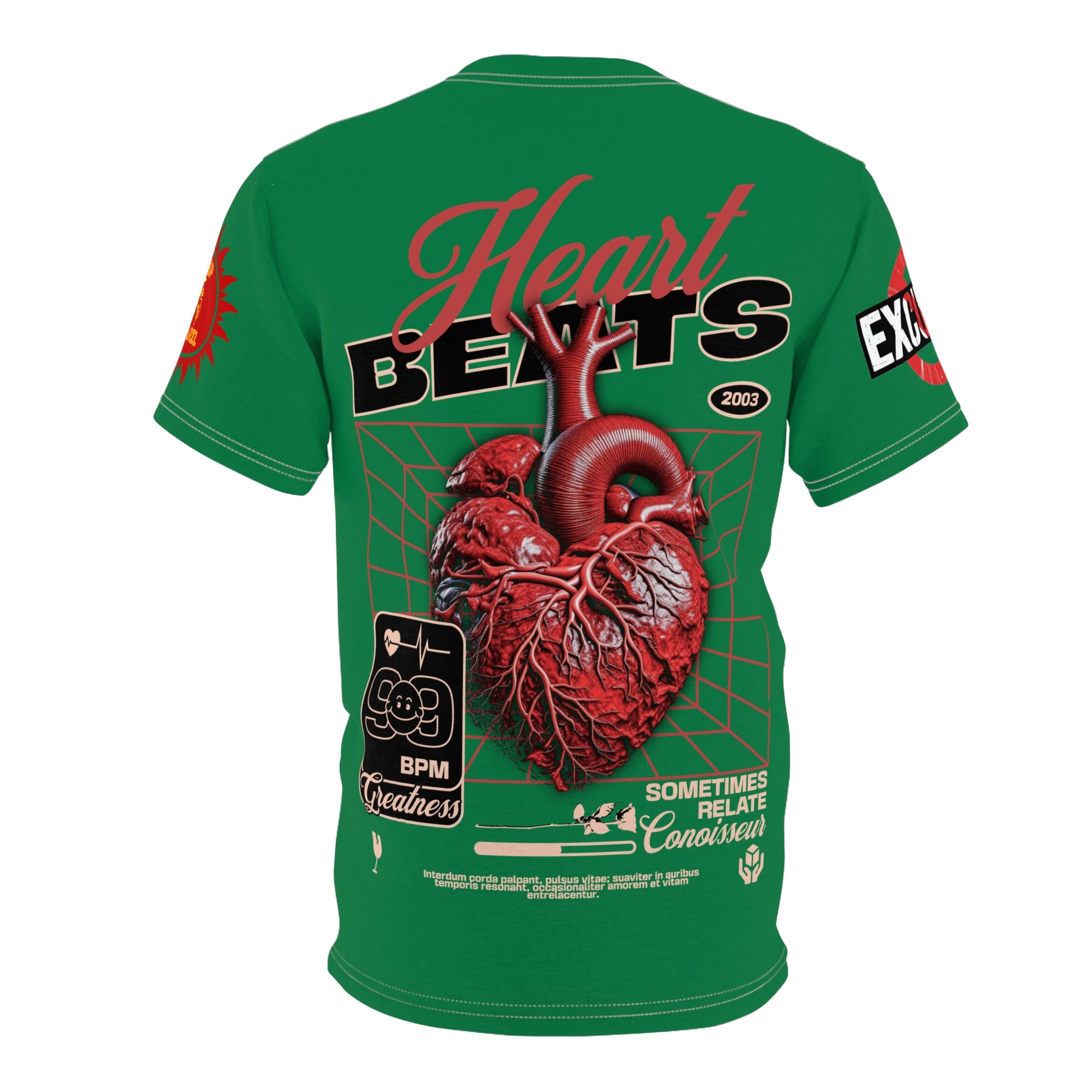 Heart Beats LD&P Apparel Design Graphic Green