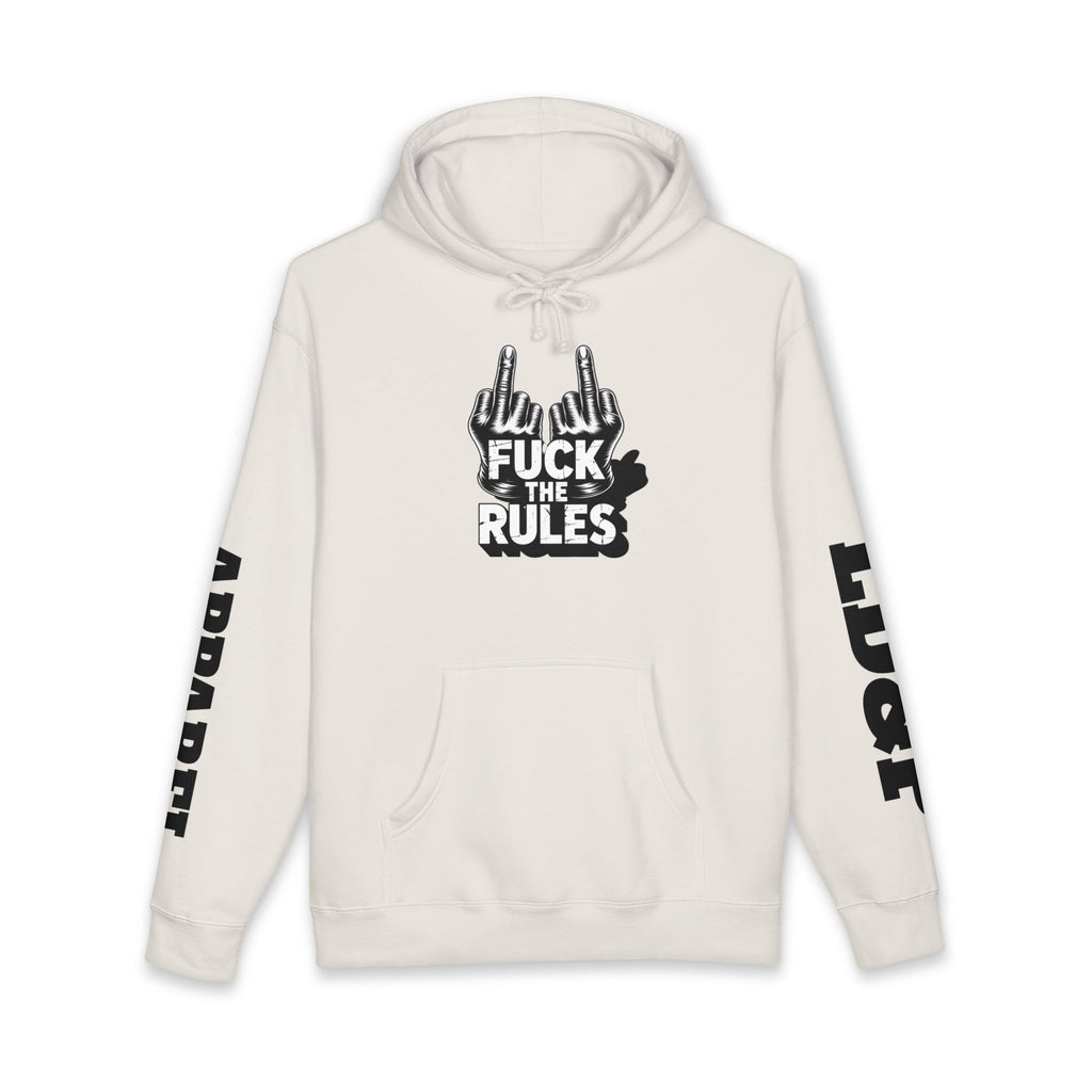 Hooded Sweatshirt - 'Fuck The Rules' Bold Graphic Design