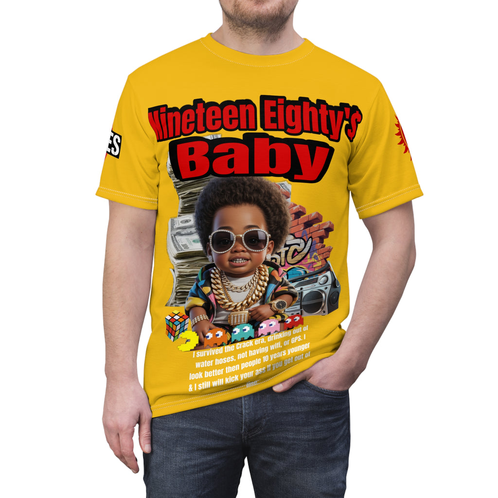 Nineteen Eighty's Baby Graphic Tee LD&P APPAREL Yellow