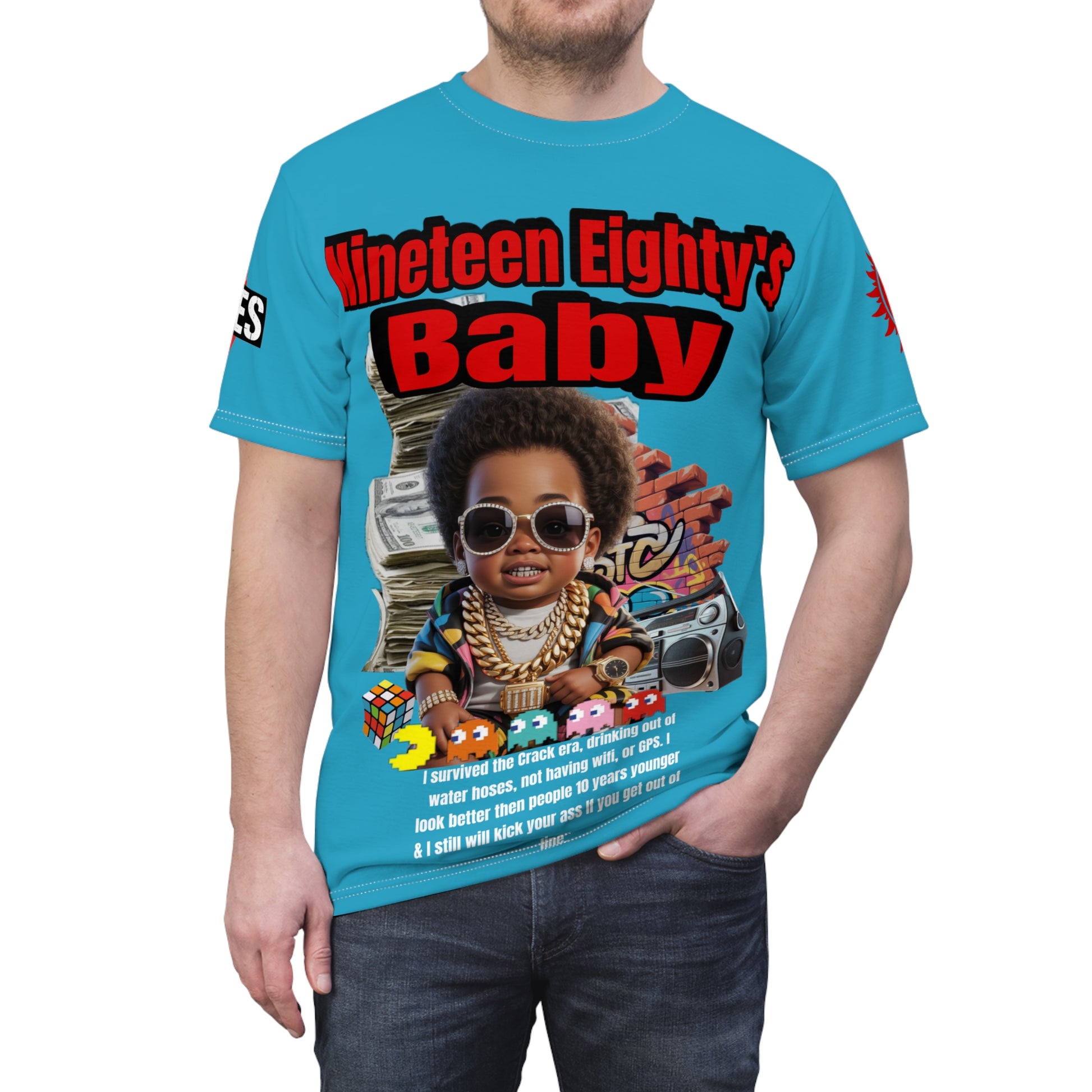 Nineteen Eighty's Baby Graphic Tee LD&P APPAREL Turquoise