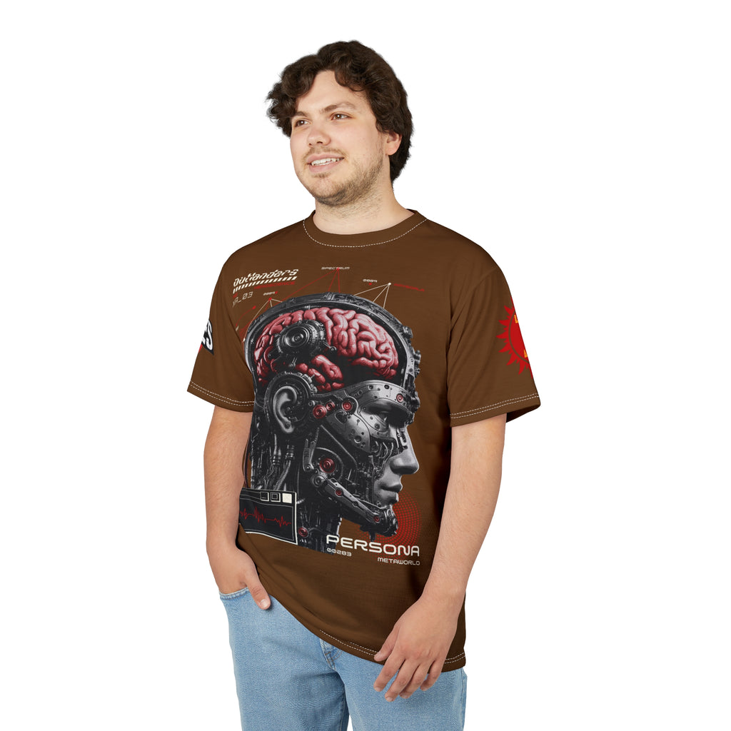 Persona Sci‑Fi Graphic Tee Shirt LD&P APPAREL Brown
