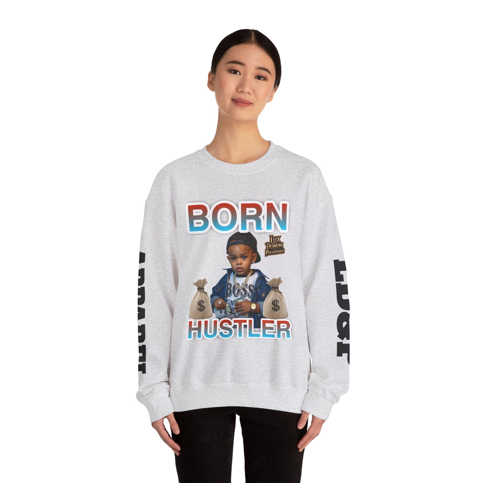 Crewneck Sweatshirt - Born Hustler LD&P Apparel
