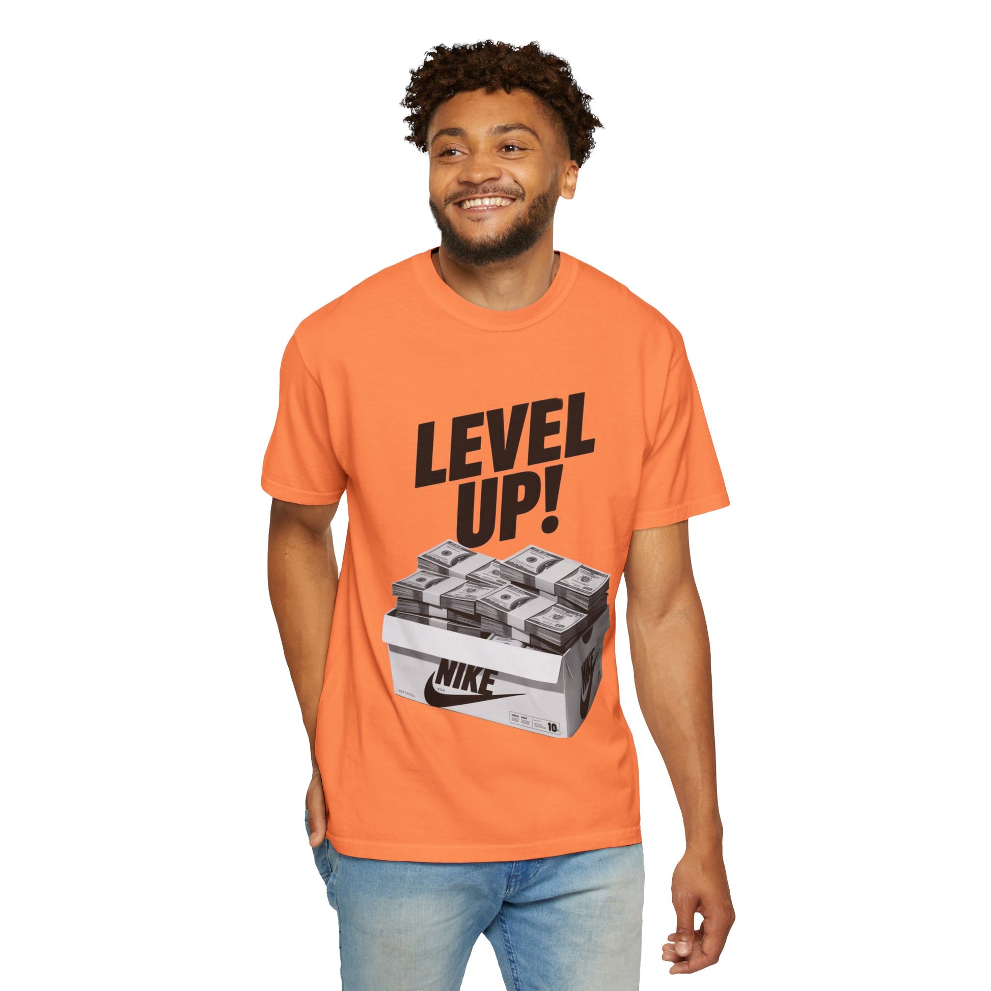 Garment-Dyed T-shirt Level Up Design