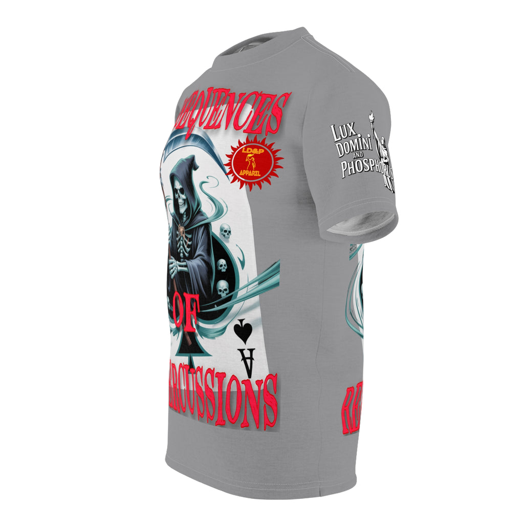 Consequences of Repercussions Graphic Shirt LD&P APPAREL Grey