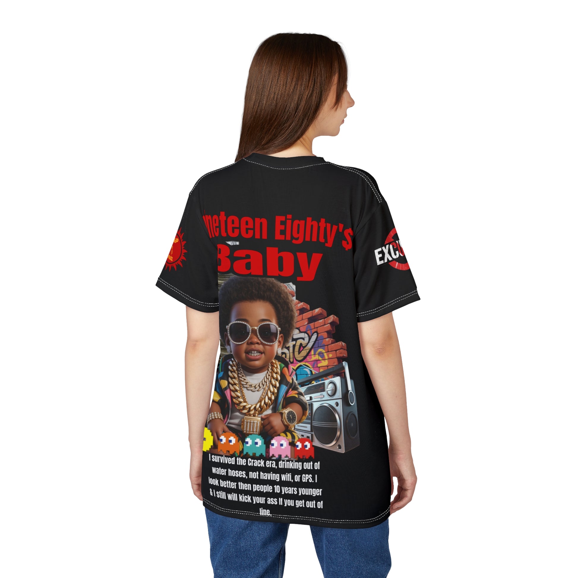 Nineteen Eighty's Baby Graphic Tee LD&P APPAREL Black