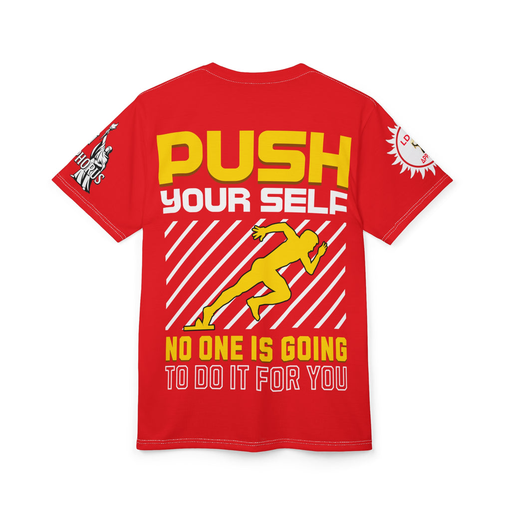 Push Yourself Graphic Tee LD&P APPAREL DESIGN Red