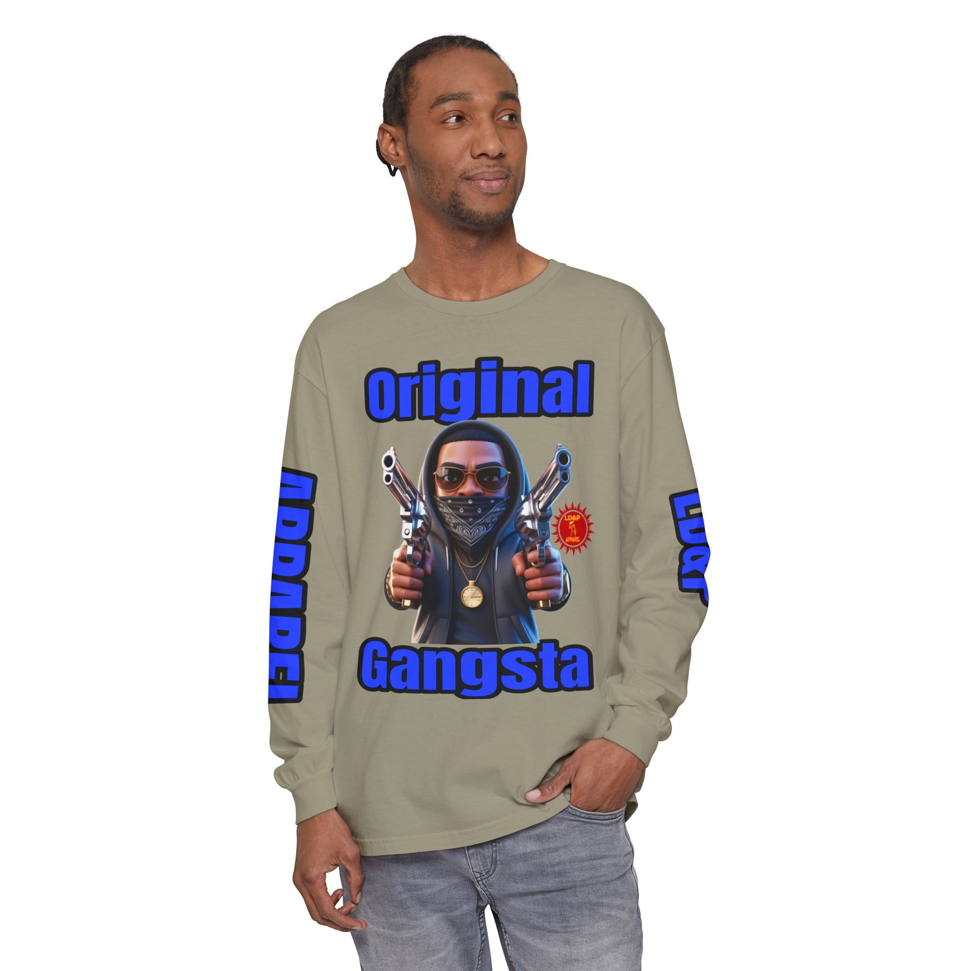 Long Sleeve T-Shirt Original Gangsta LD&amp;P Apparel Design