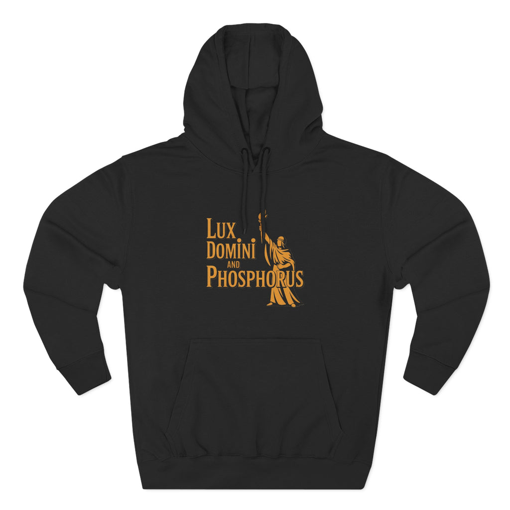 Fleece Hoodie Lux Domini and Phosphorus Apparel Design