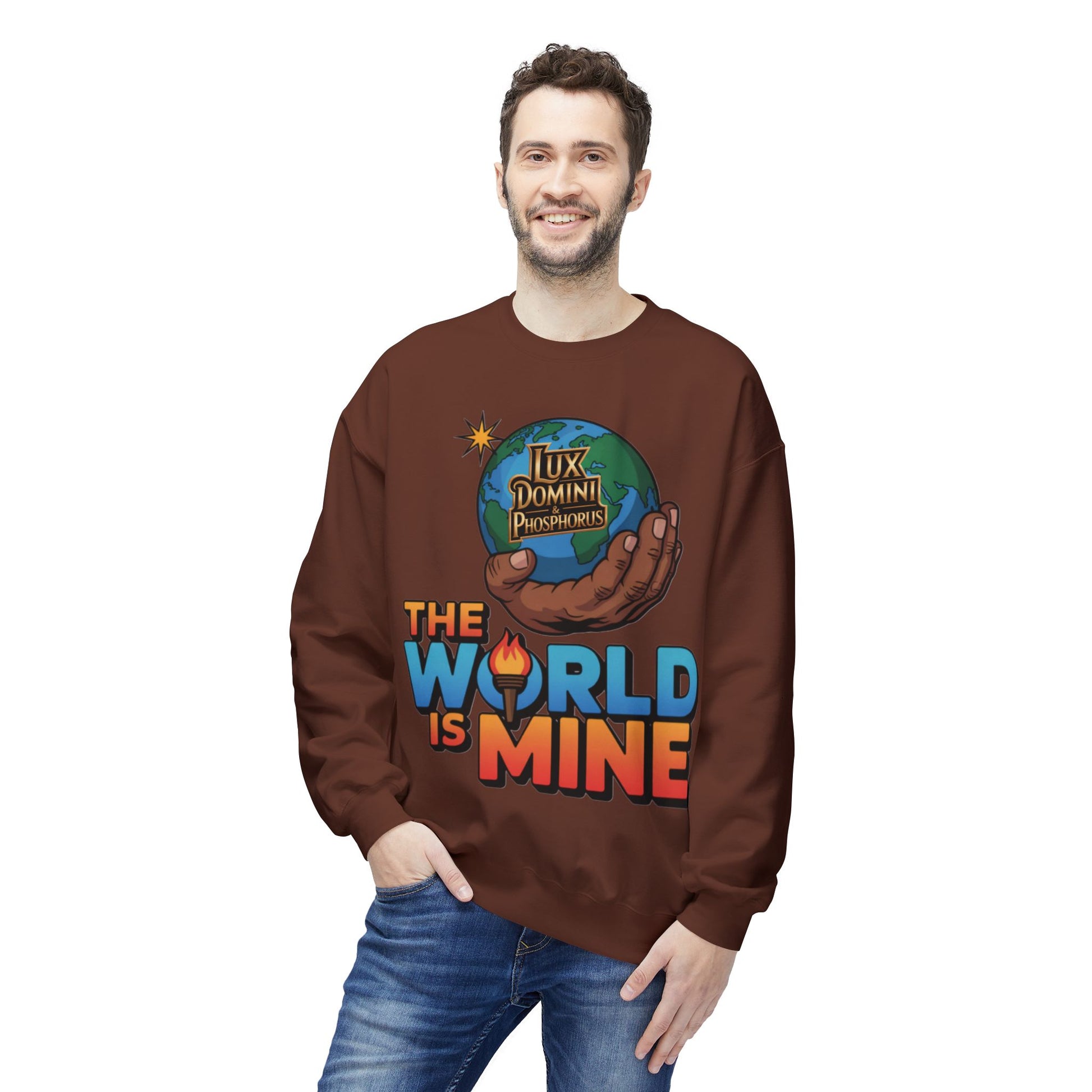 "The World Is Mine"  Design 2 Crewneck Sweatshirt