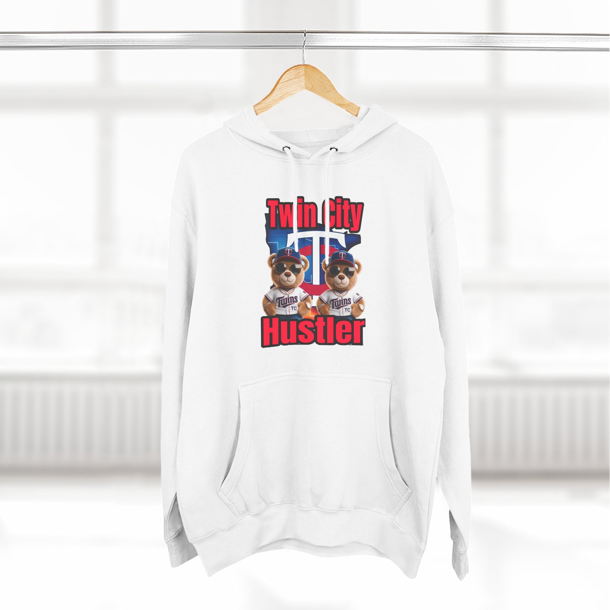 Fleece Hoodie Twin City HUSTLER Design