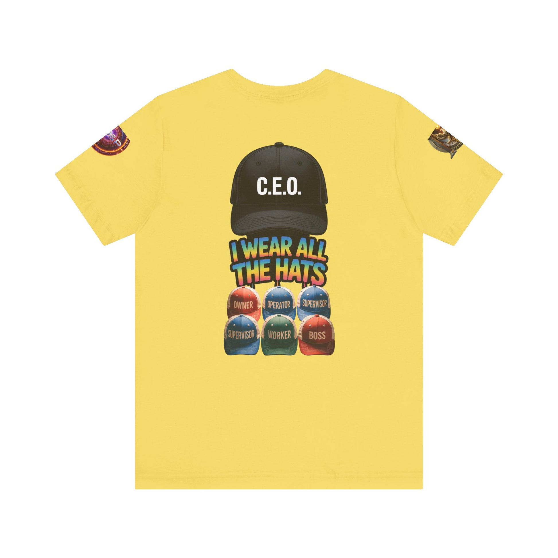 Entrepreneur Hat Unisex Tee - I Wear All The Hats Design