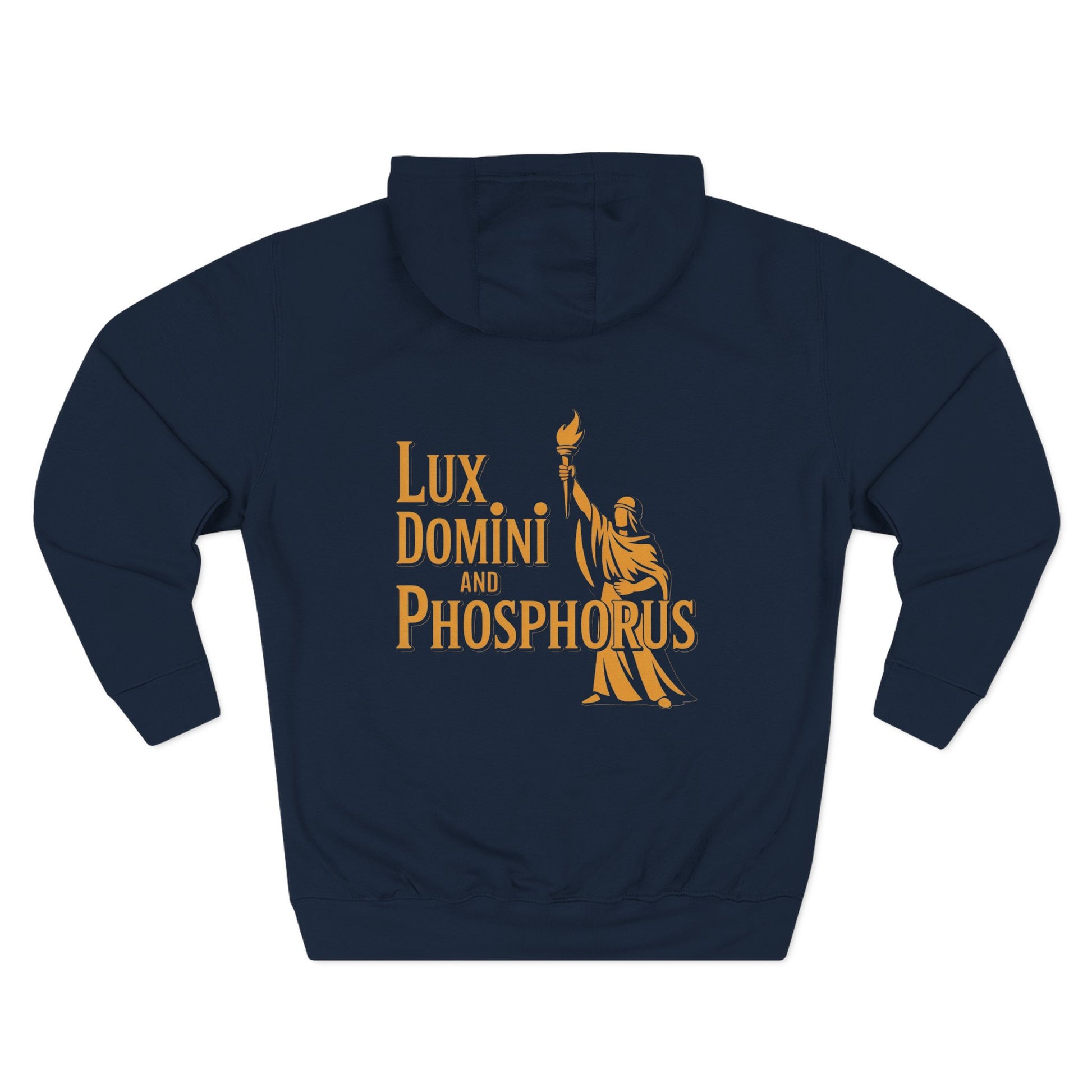 Fleece Hoodie Lux Domini and Phosphorus Apparel Design
