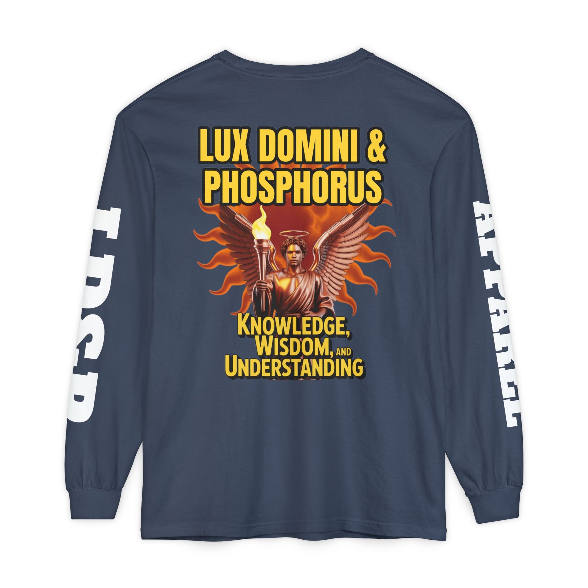 Long Sleeve T-Shirt LD&P Apparel Knowledge Wisdom Understanding Design