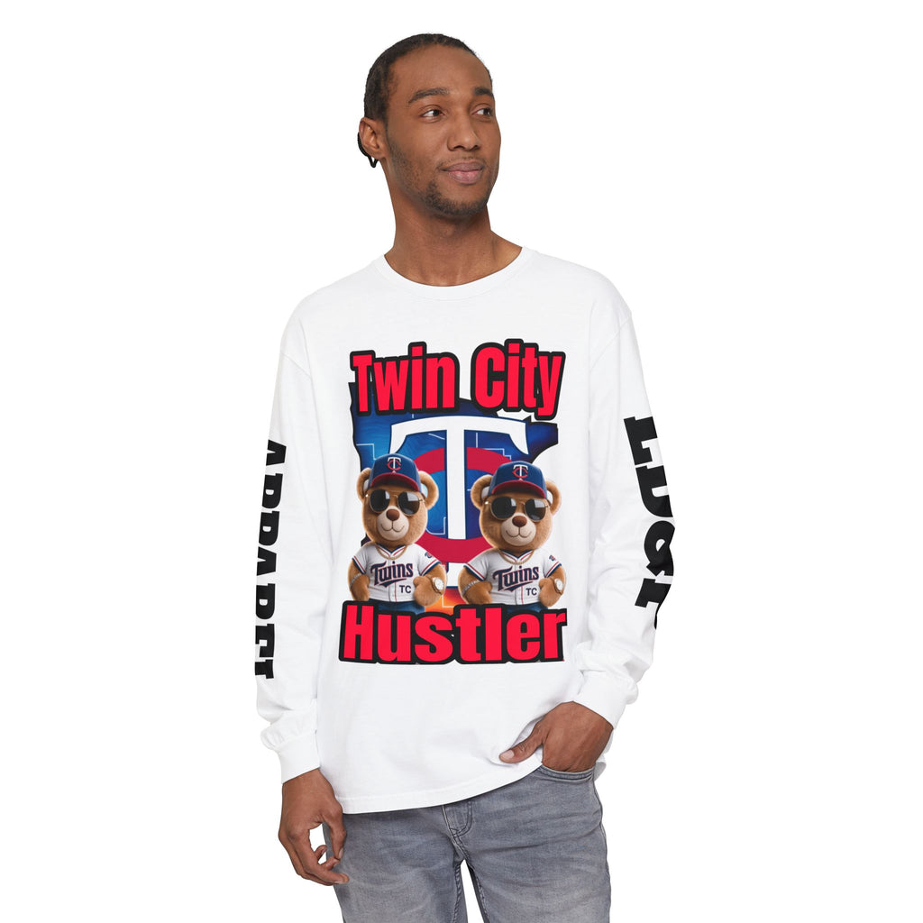 Twin City HUSTLER Long Sleeve T-Shirt - LD&P Apparel Design #2