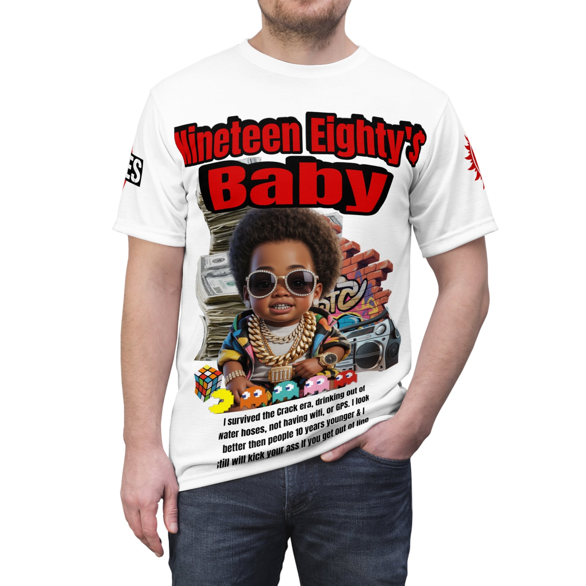 Nineteen Eighty's Baby Graphic Tee LD&P APPAREL White