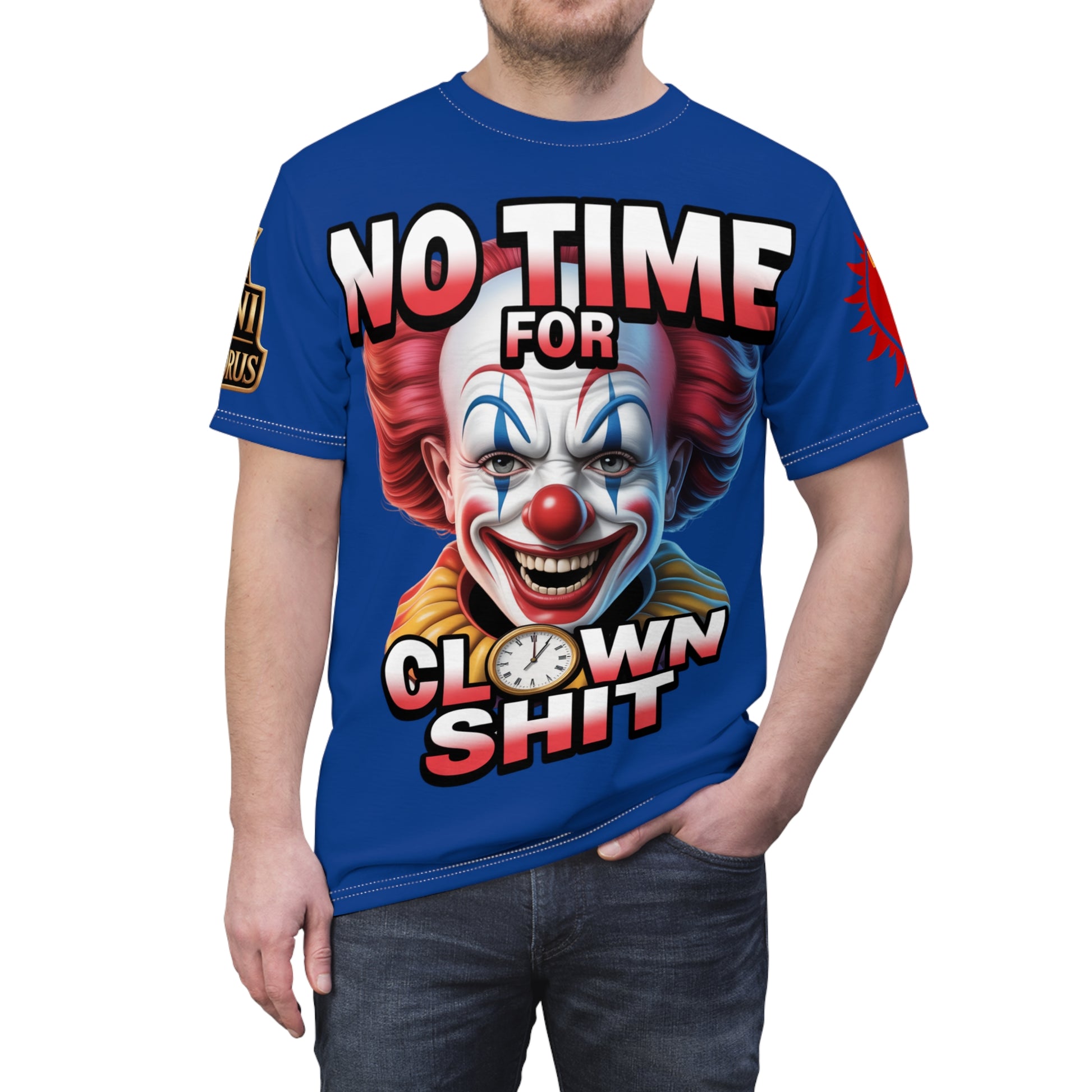 No Time For Clowns Unisex Tee Blue