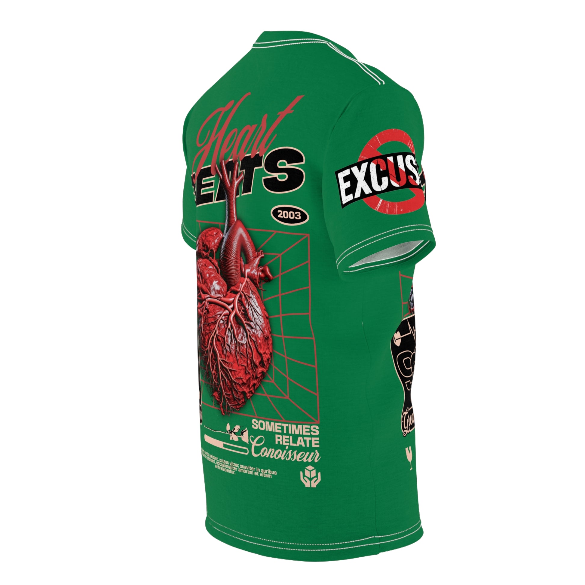 Heart Beats LD&P Apparel Design Graphic Green