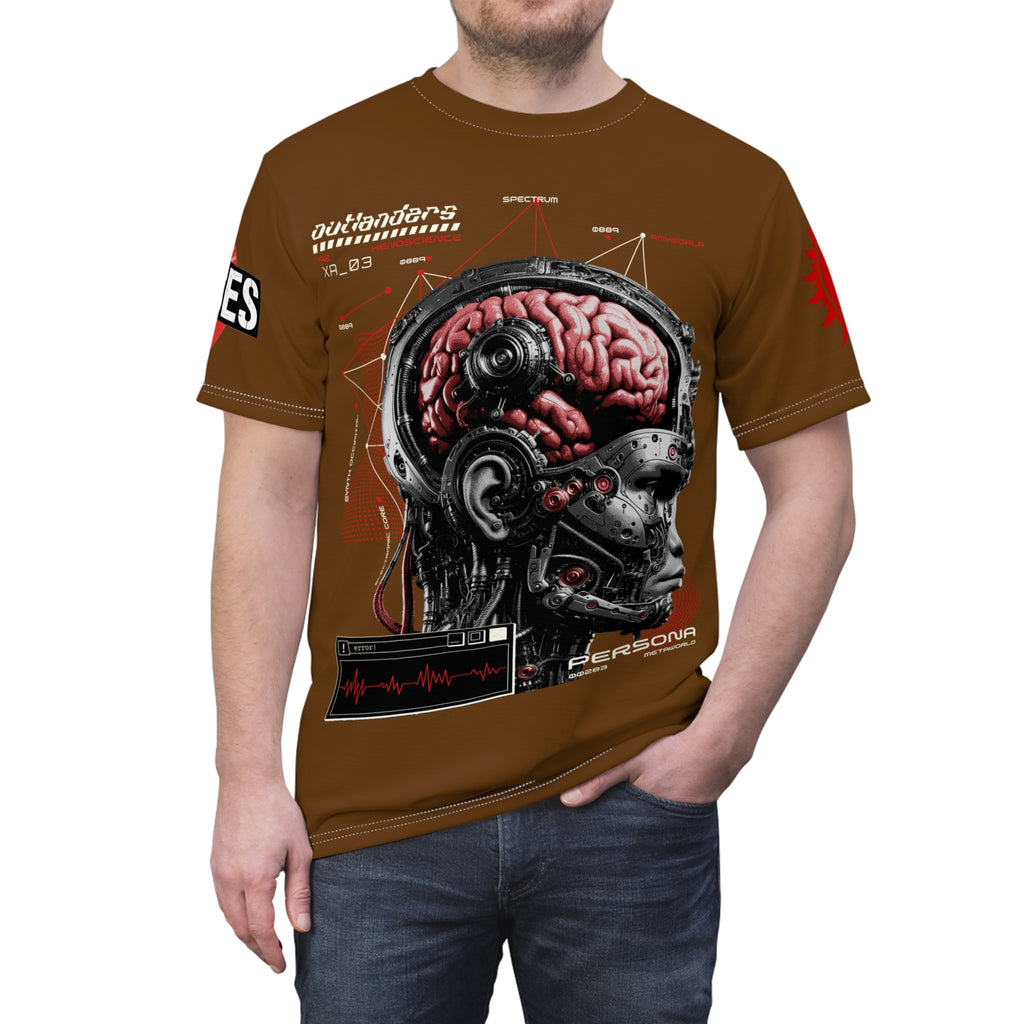 Persona Sci‑Fi Graphic Tee Shirt LD&P APPAREL Brown
