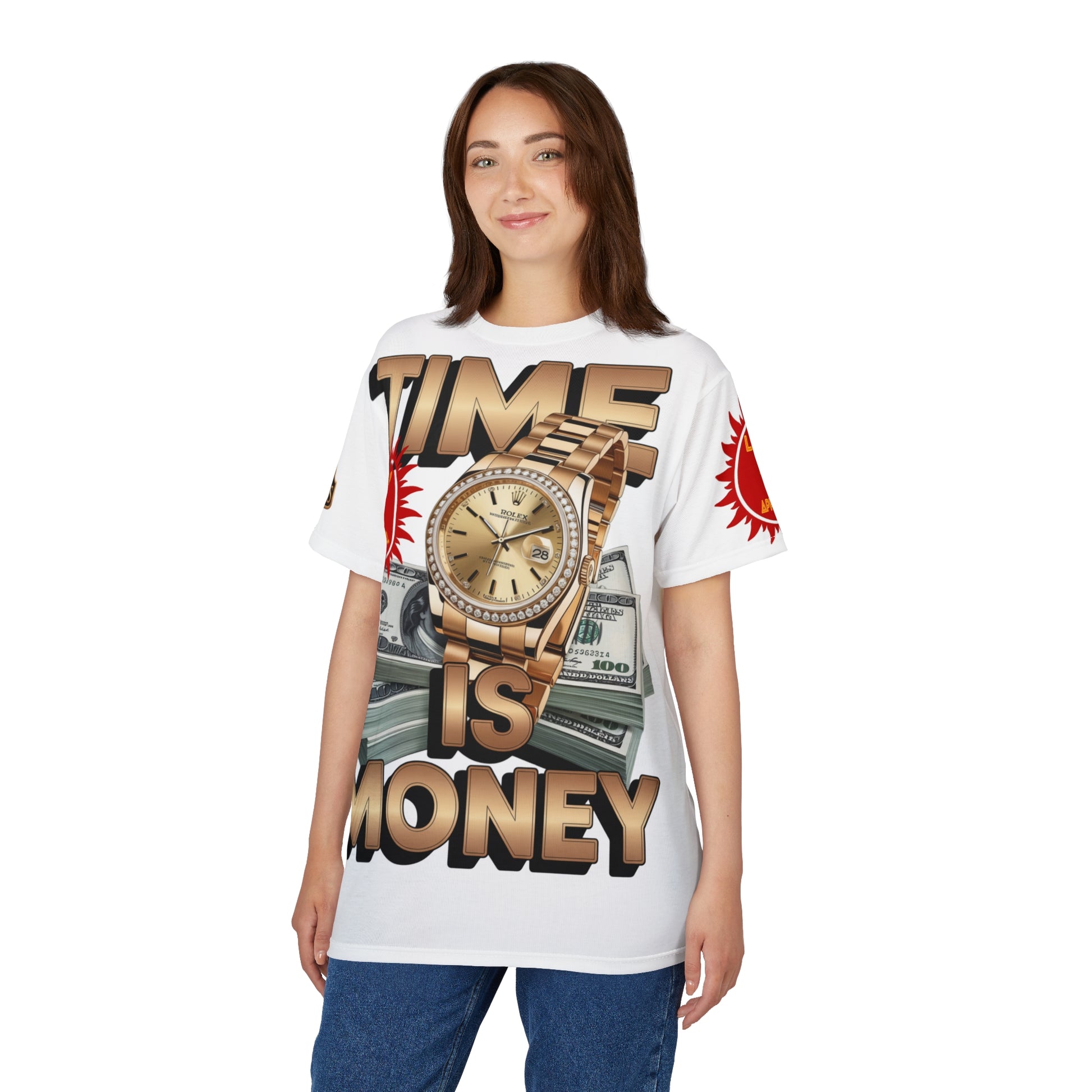 Time Is Money Unisex Tee - LD&P Apparel Design white