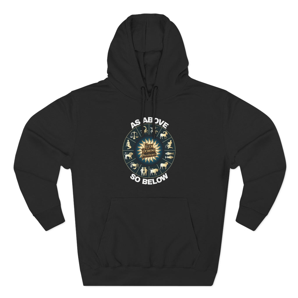 Fleece Hoodie - Lux Domini and Phosphorus Design - Above So Below