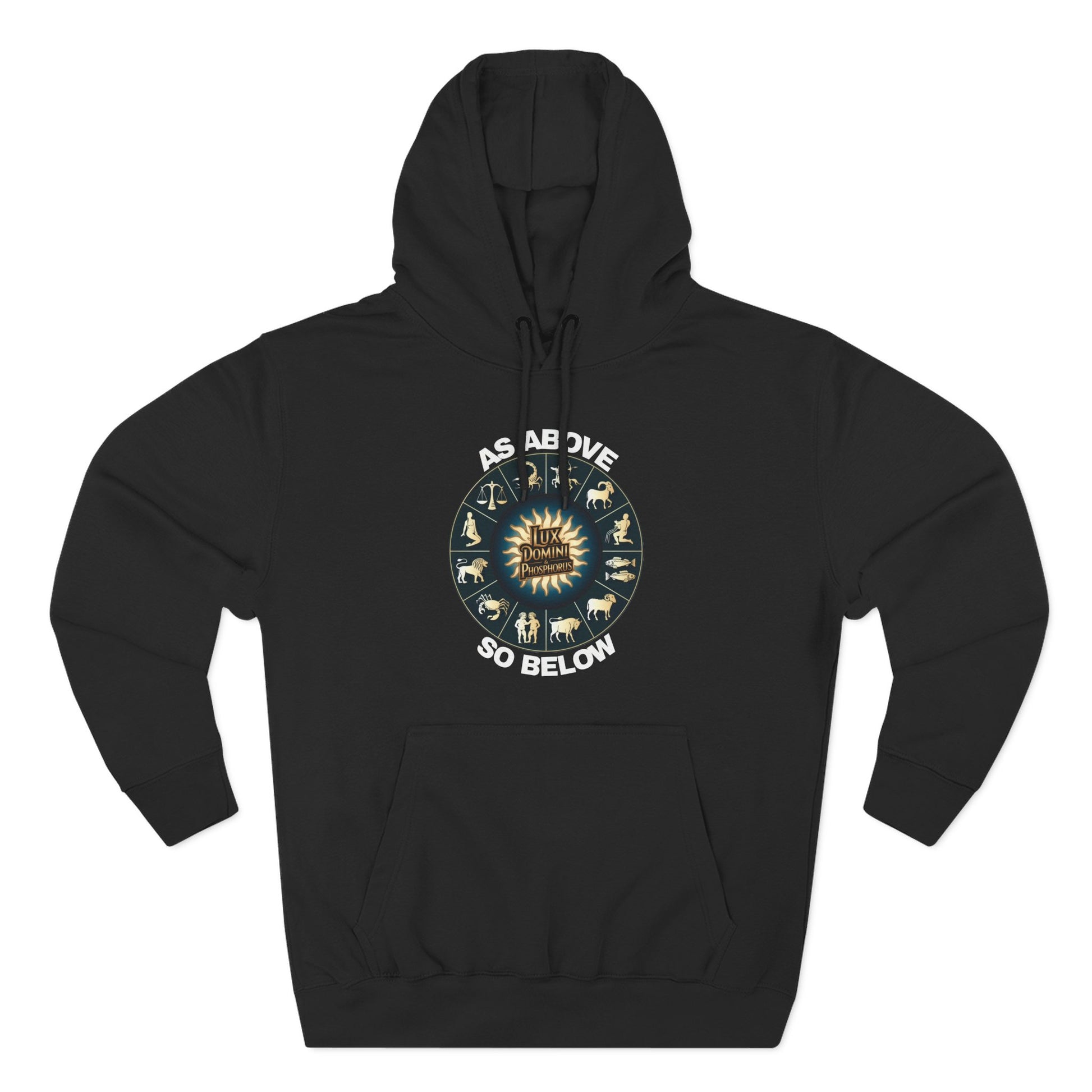 Fleece Hoodie - Lux Domini and Phosphorus Design - Above So Below