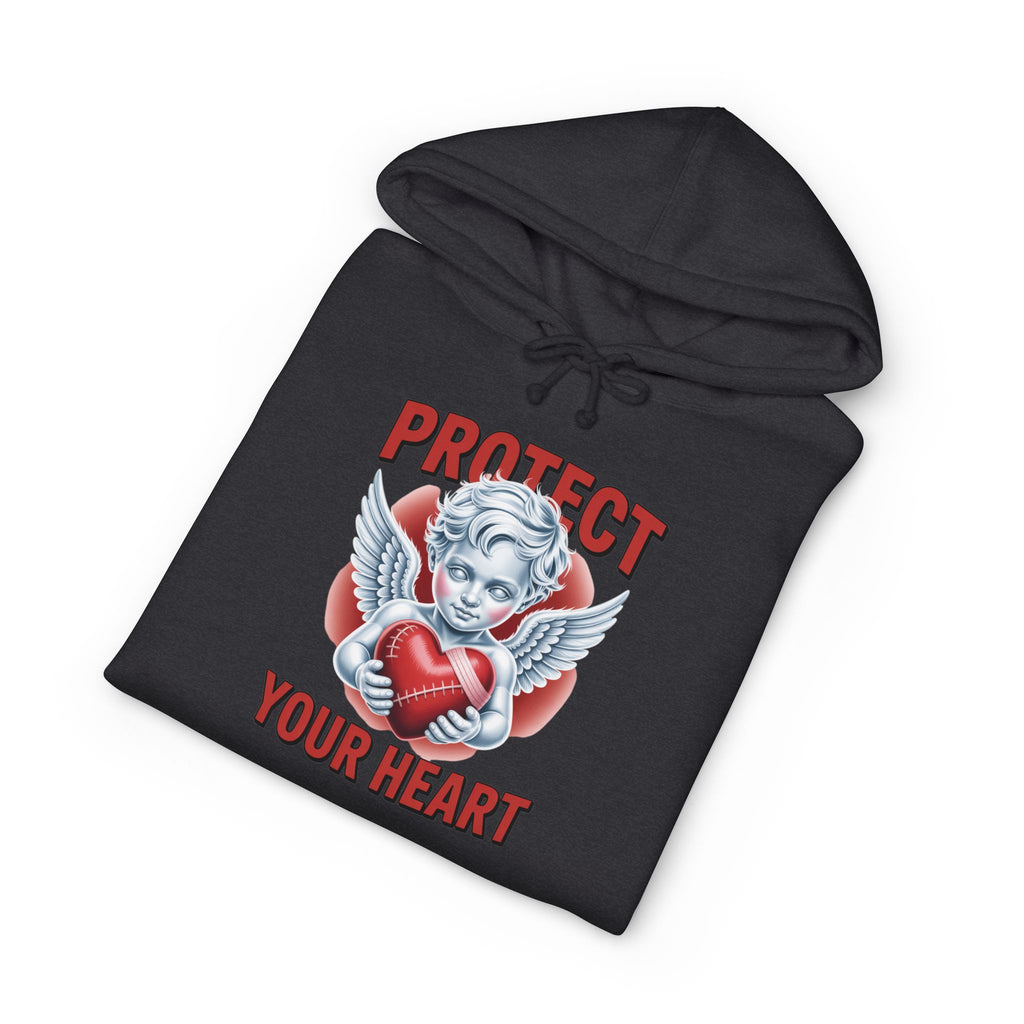 Hooded Sweatshirt - 'protect your heart' Bold Graphic Design