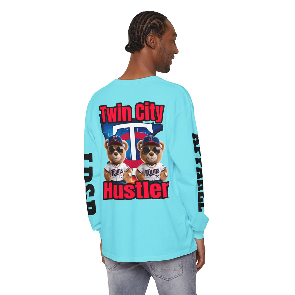 Twin City HUSTLER Long Sleeve T-Shirt - Bad Temper Design
