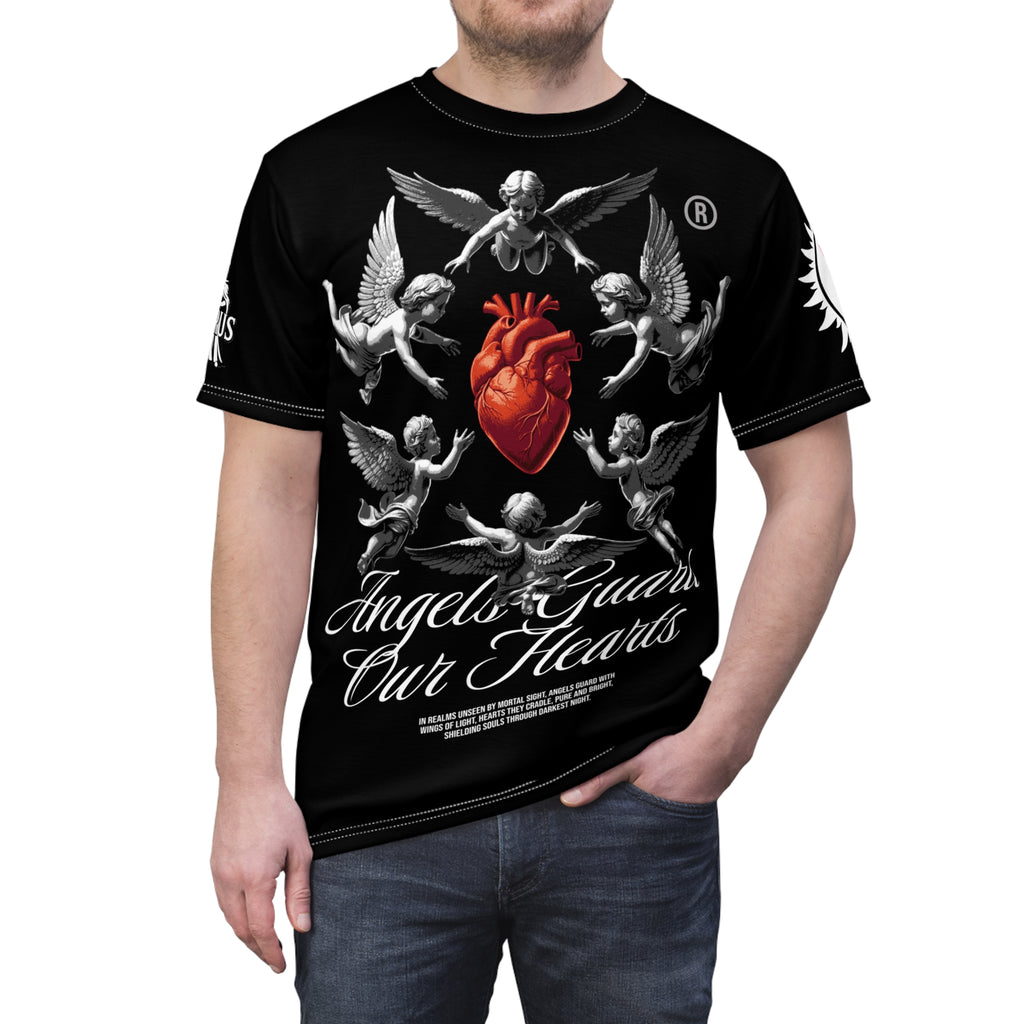 Angels Guard Our Hearts Tee LD&P APPAREL BLACK