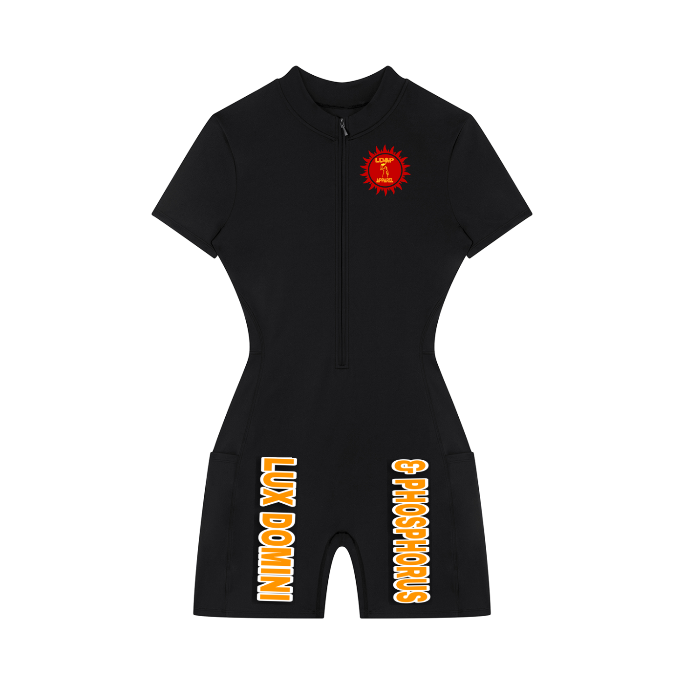 Women's Quarter-Zip Short Sleeve Romper