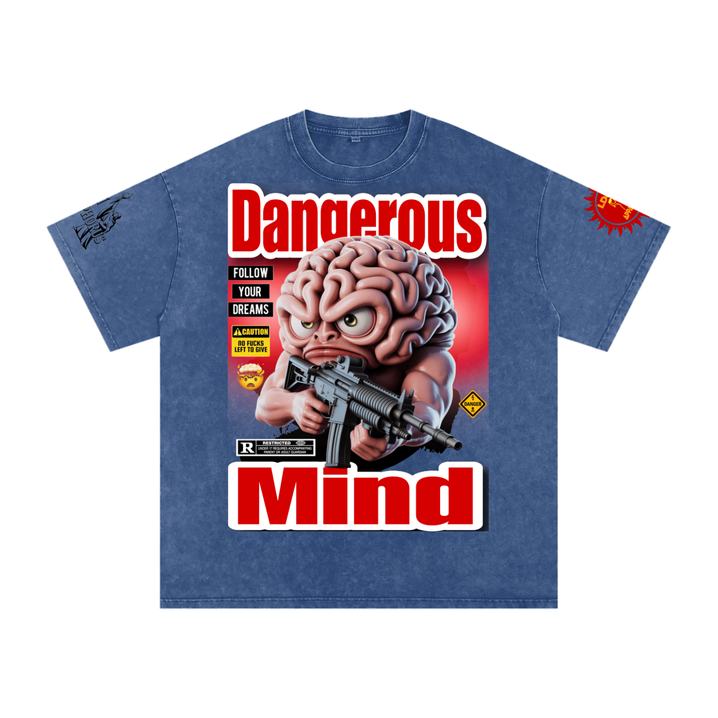 Dangerous Mind Washed Oversized Cotton T-Shirt