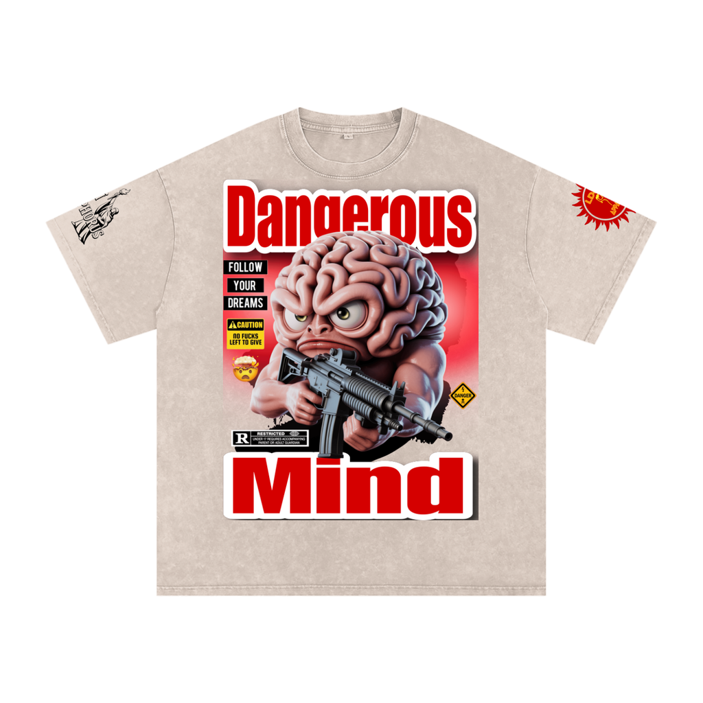 Dangerous Mind Washed Oversized Cotton T-Shirt