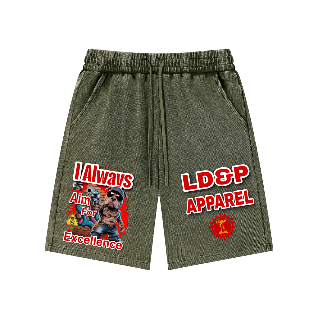 Mineral Wash Waffle Knit Shorts I ALWAYS AIM FOR... LD&P APPAREL