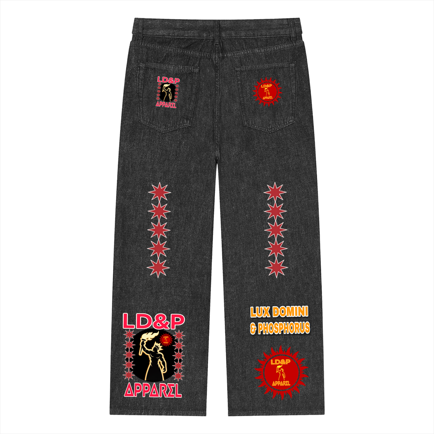 Unisex Vintage Wash Straight Leg  LD&P APPAREL Jeans