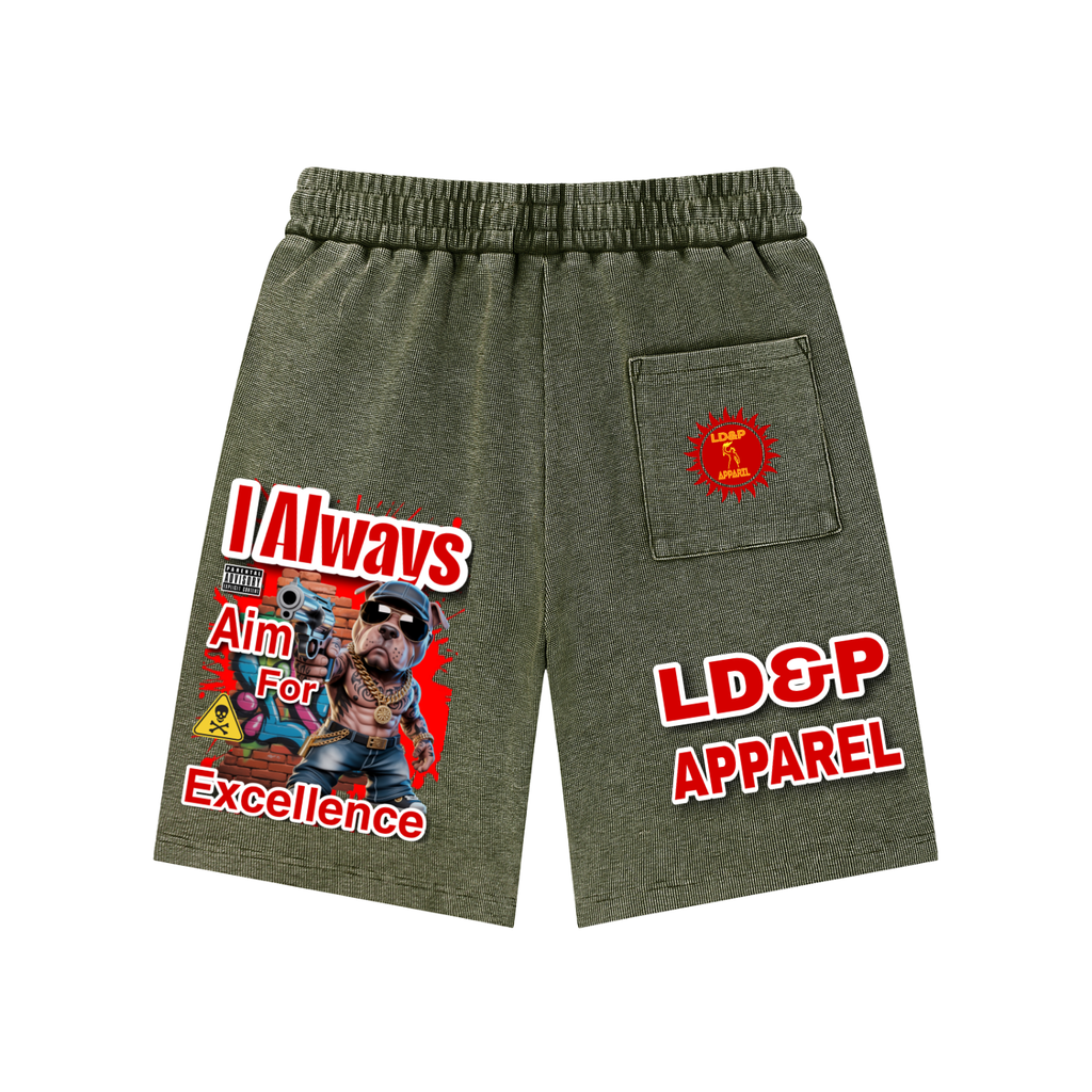 Mineral Wash Waffle Knit Shorts I ALWAYS AIM FOR... LD&P APPAREL