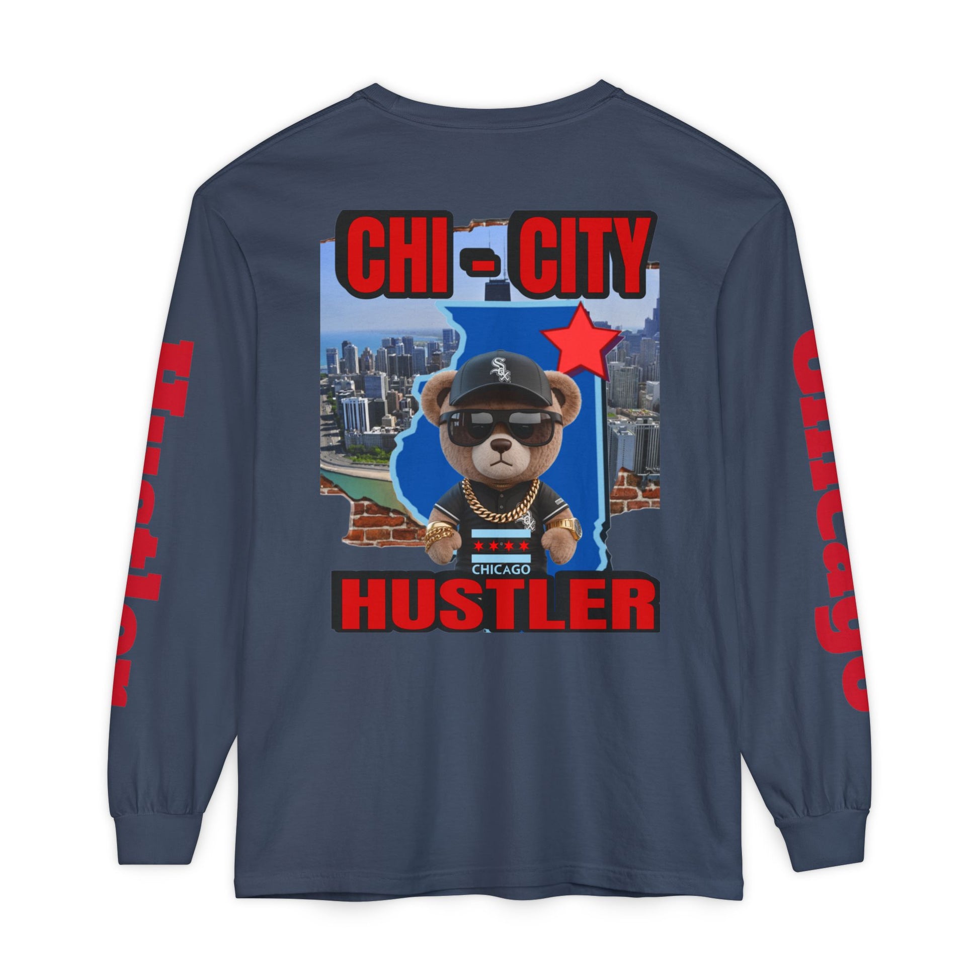 Chi-City Hustler Long Sleeve T-Shirt — LD&P Apparel