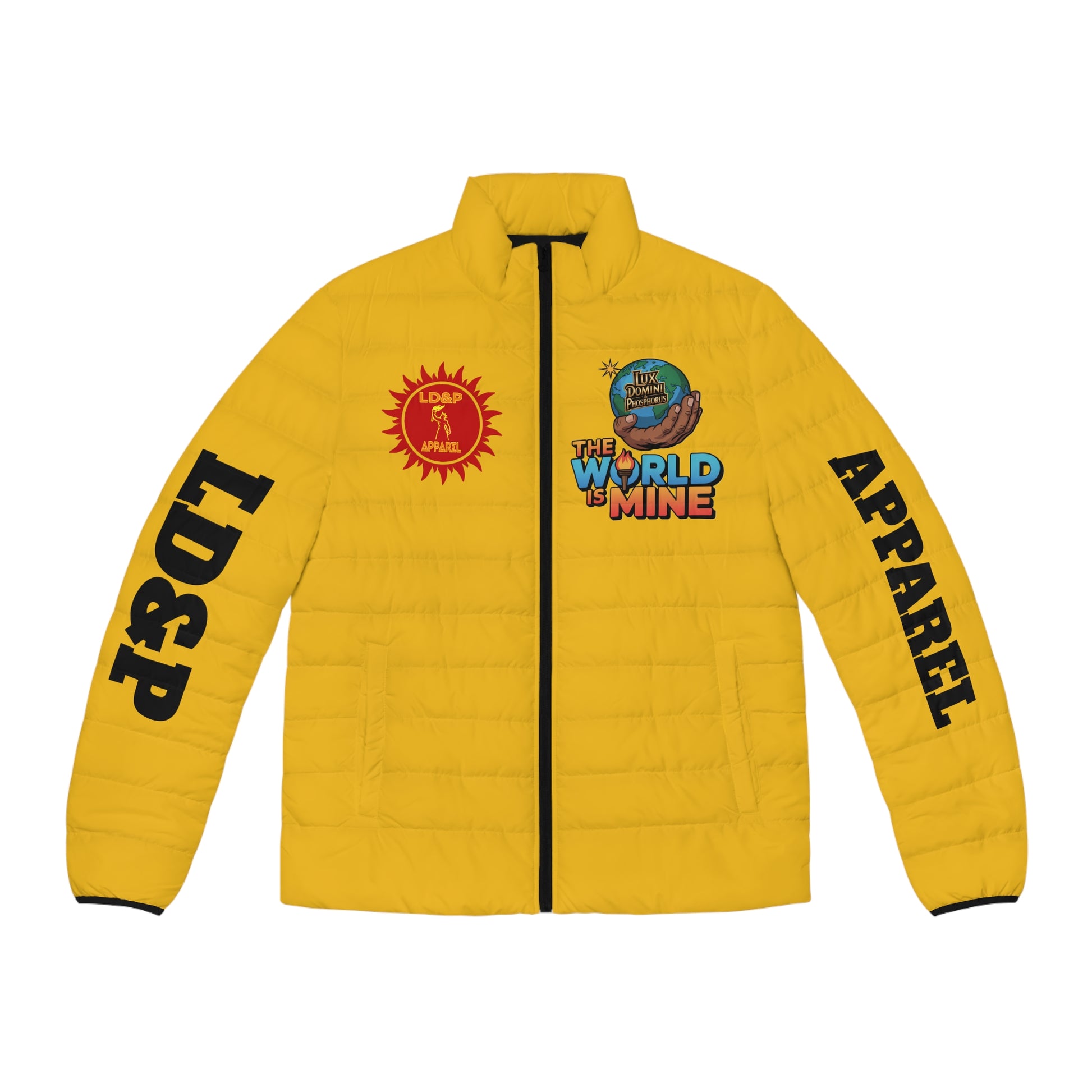 Yellow of Puffer Jacket - The World Is Mine LD&P Apparel Design